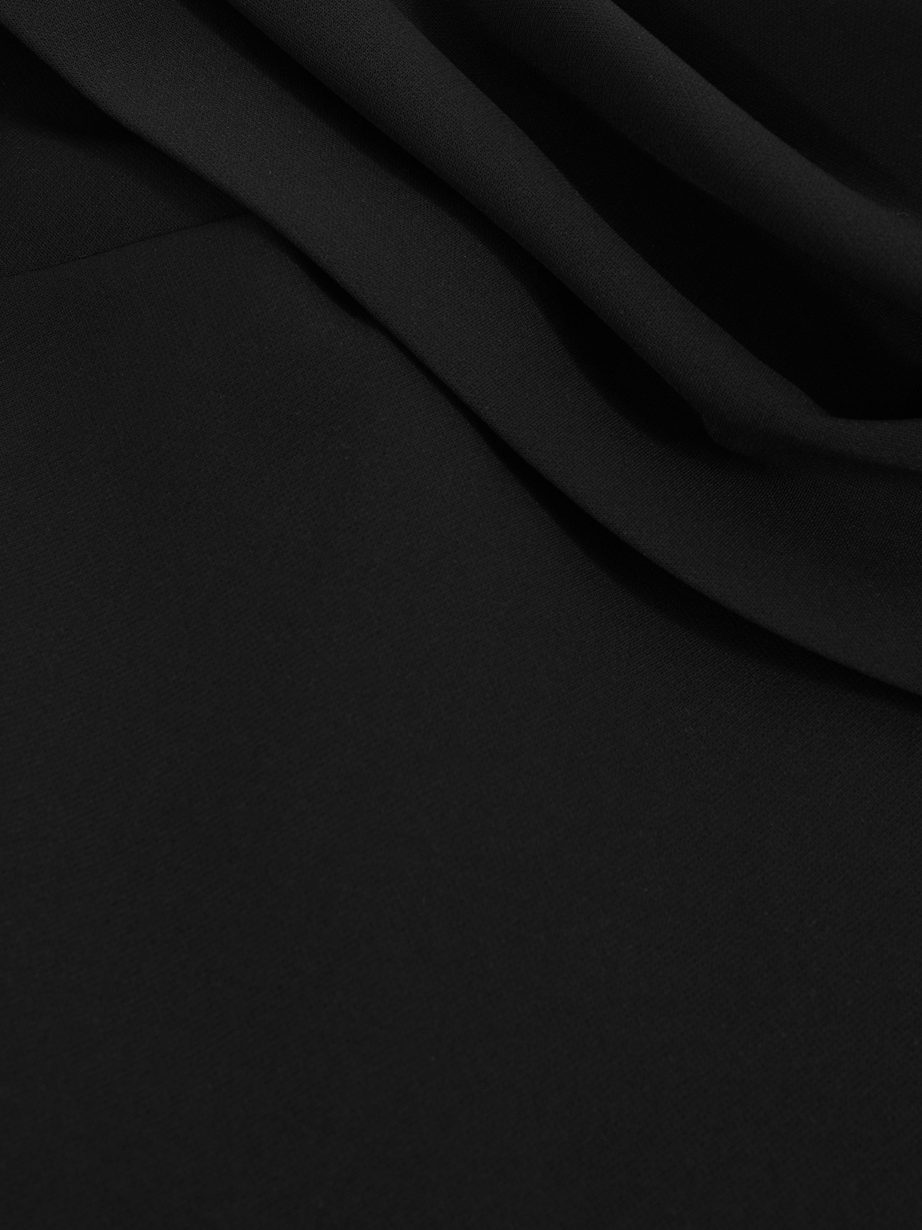 Structured Strapless Wide-Leg Jumpsuit in Black