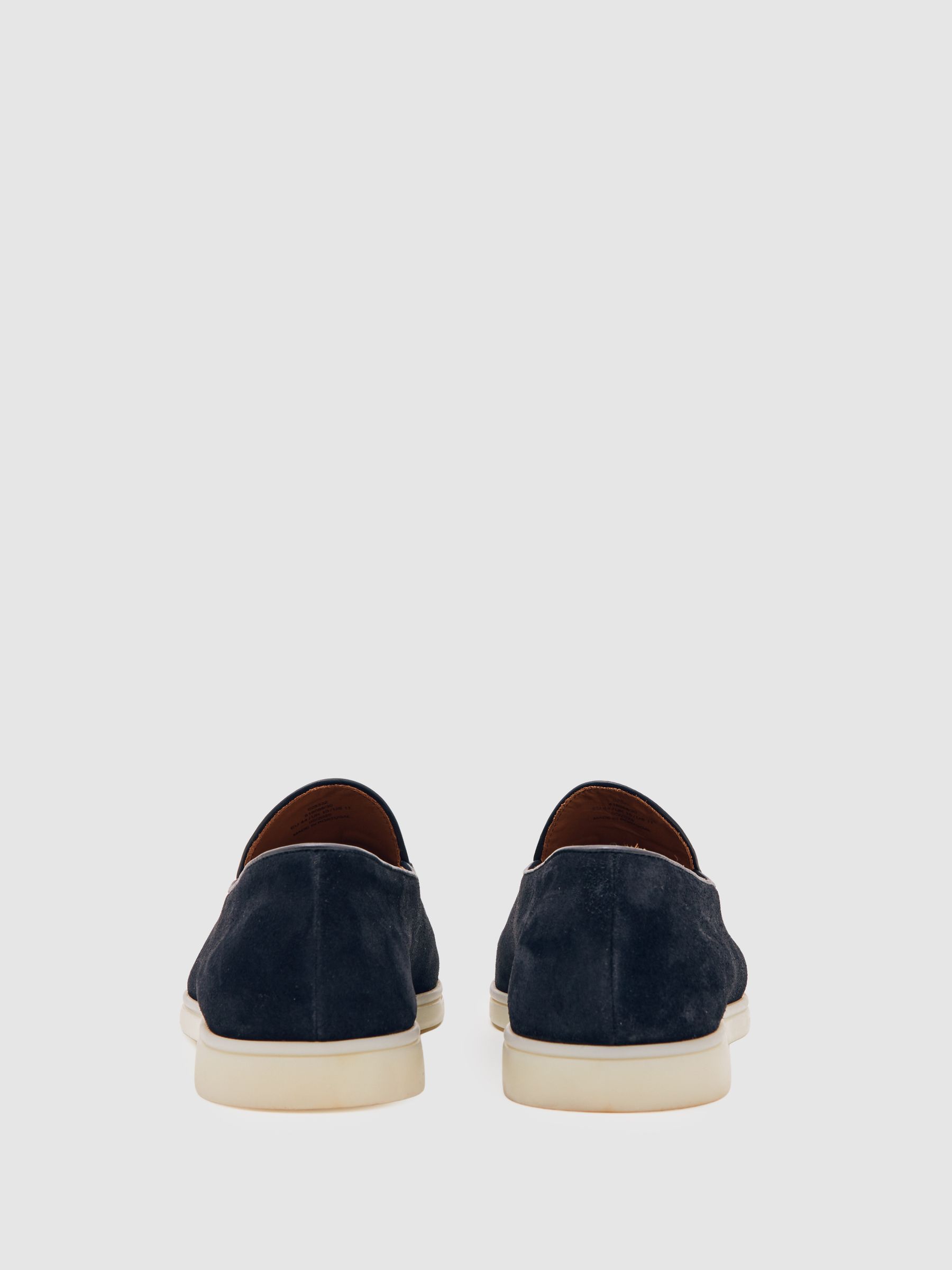 Suede Tassel Loafers in Navy