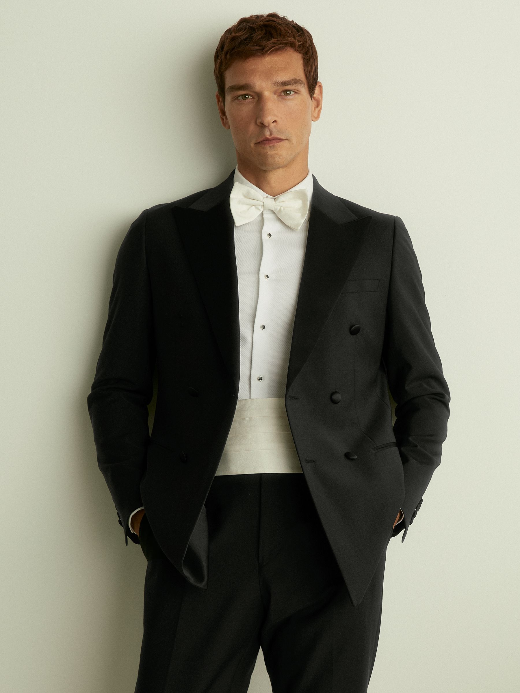 Silk Grosgrain Cummerbund in Ivory