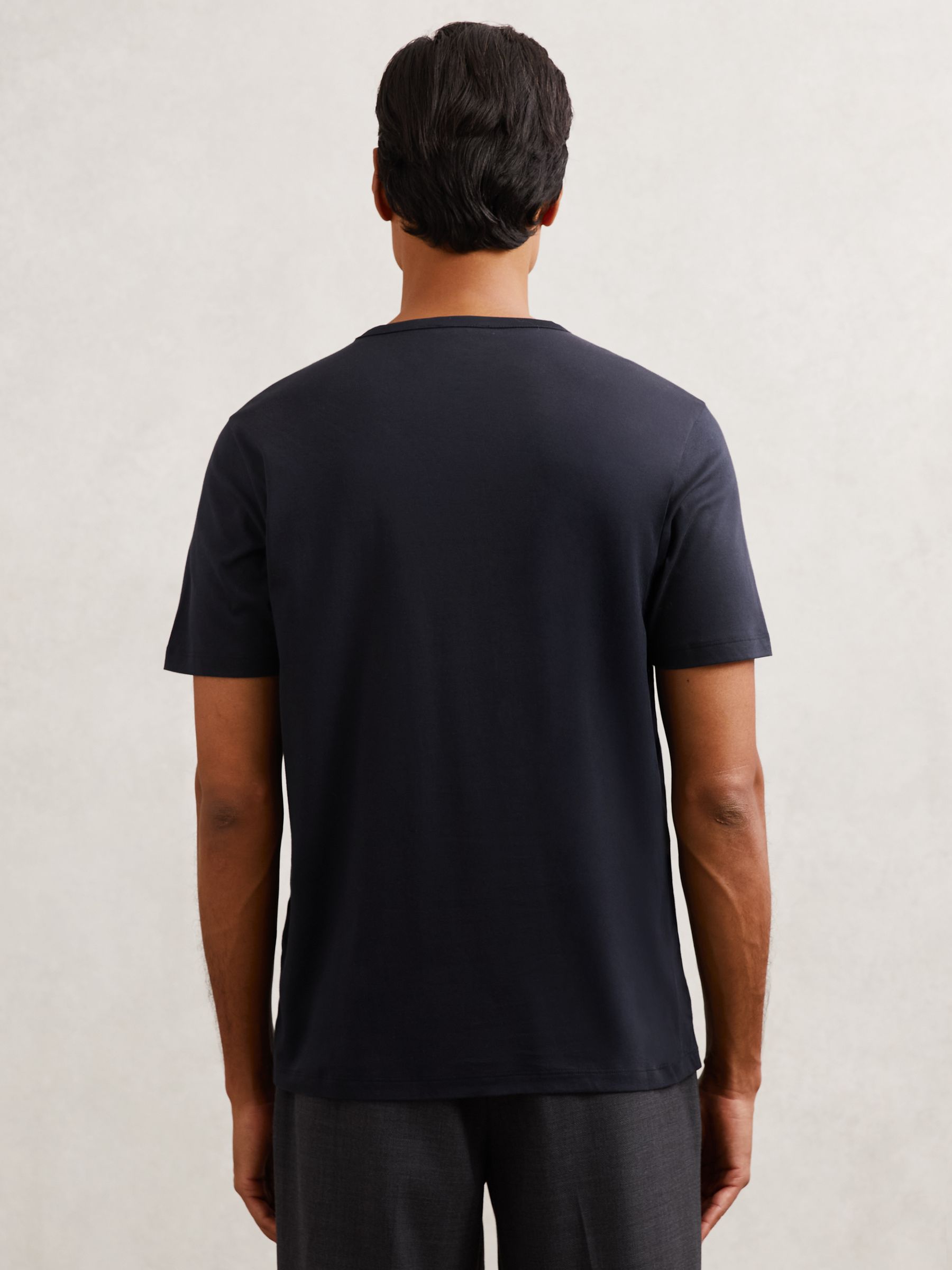 2 Pack Airwater-Cotton Crew T-Shirt in Navy/White
