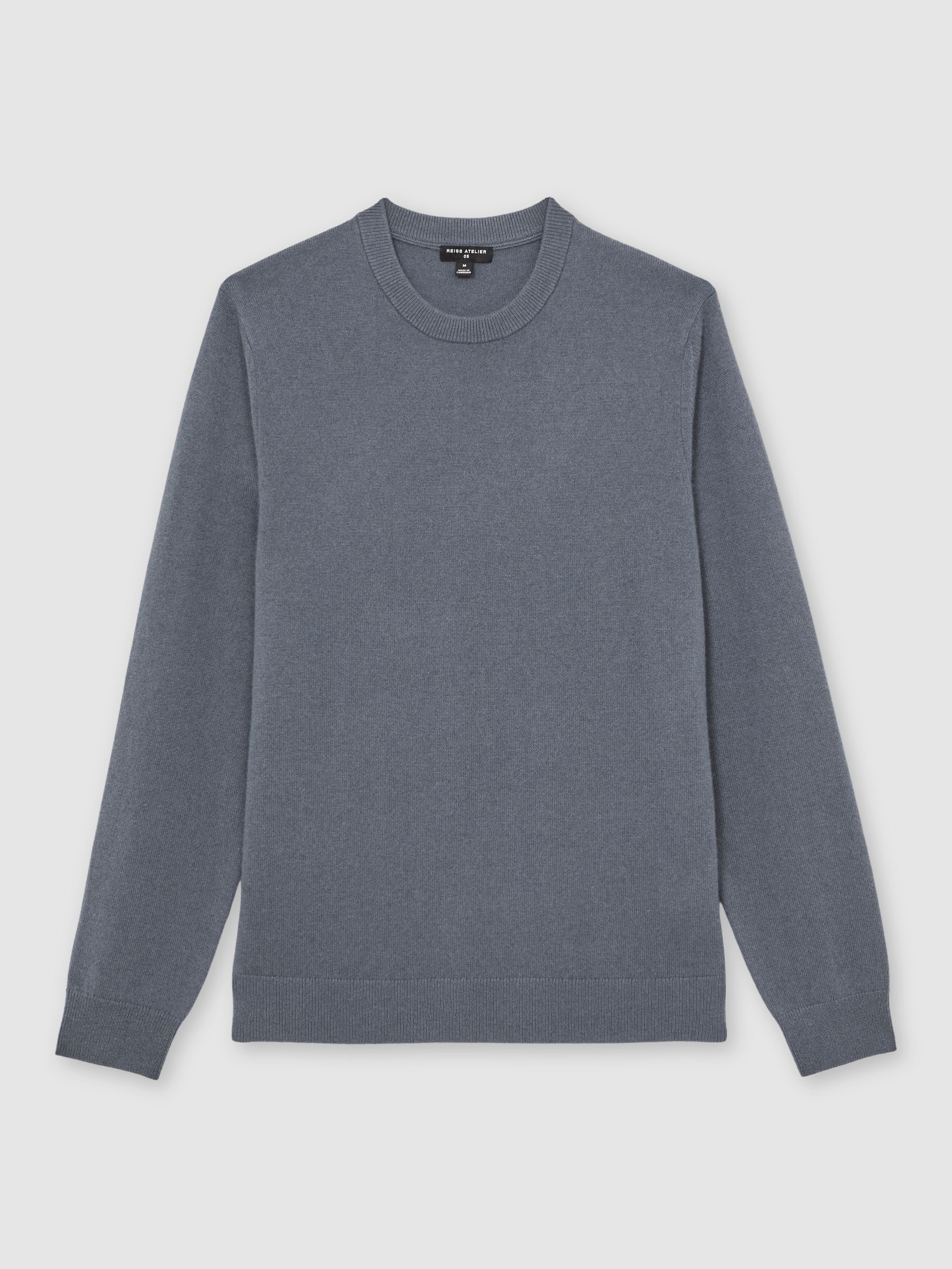 Atelier 100% Cashmere Crew-Neck Jumper in Powder Blue