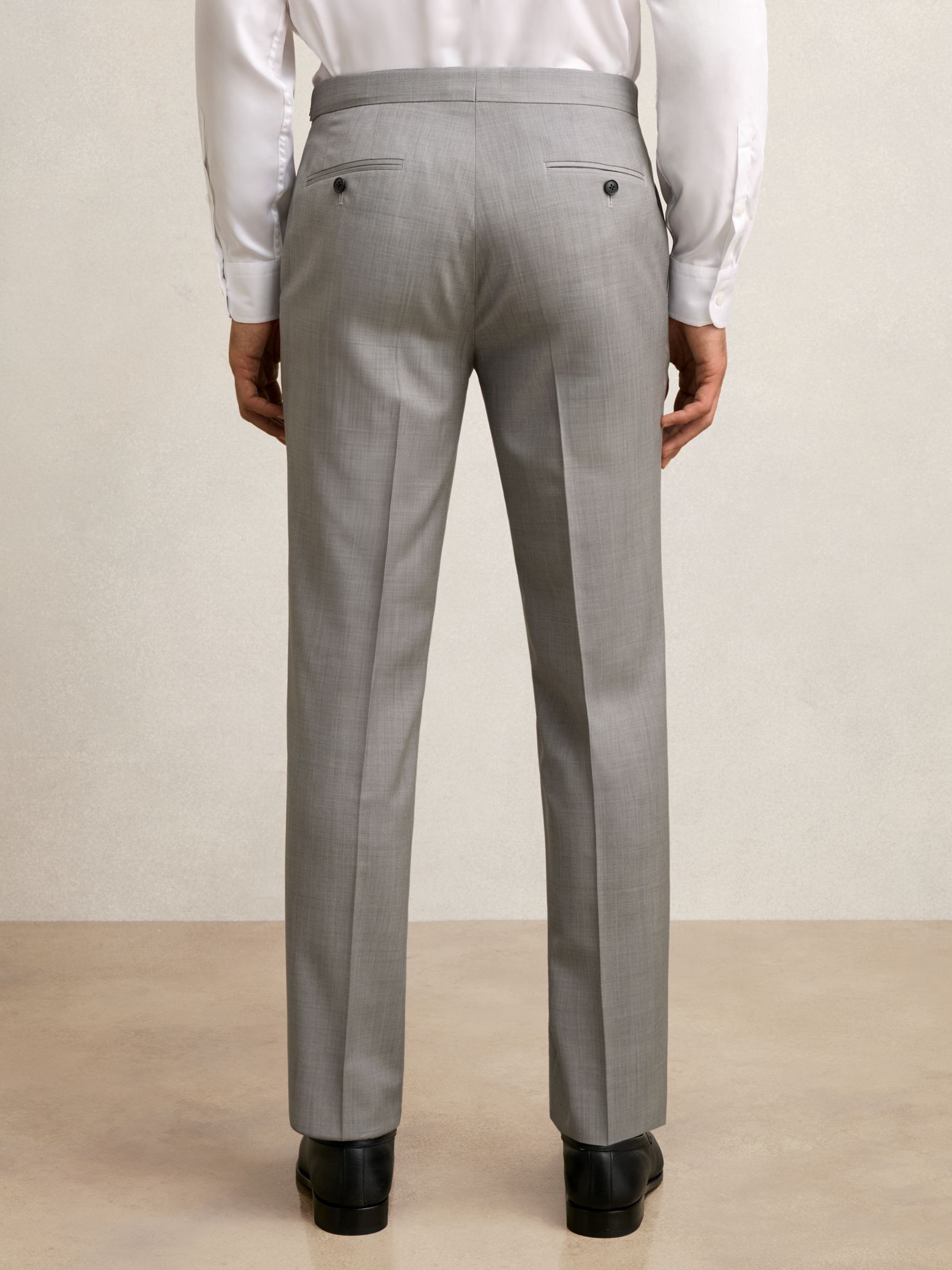 Slim-Fit Wool Suit Trousers in Mid Grey
