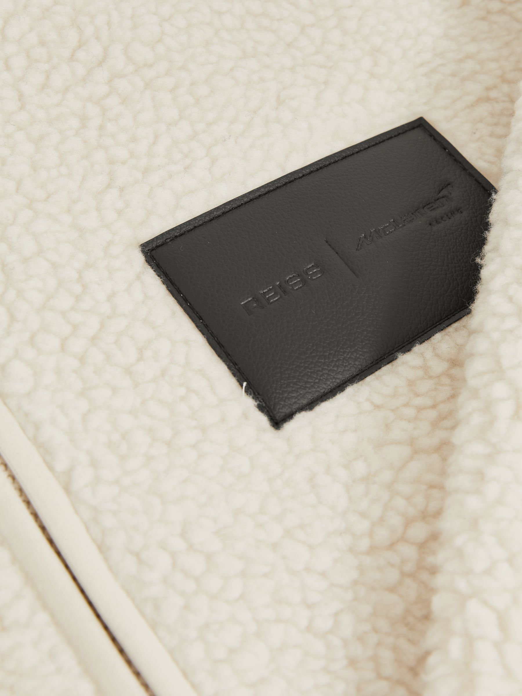 McLaren F1 Team Embroidered Fleece Jacket Unisex Fit in Off White