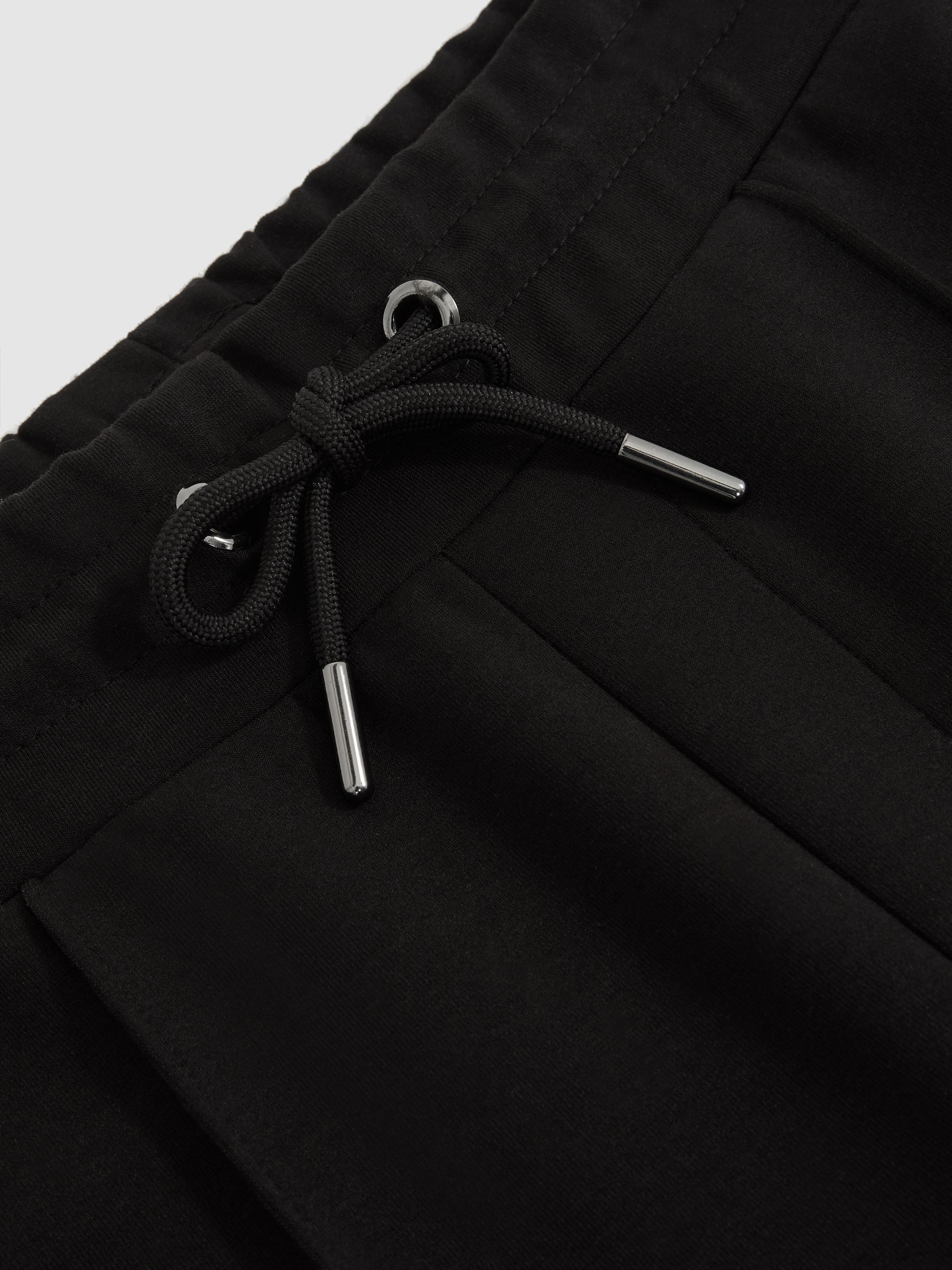 Stretch-Jersey Tailored Joggers in Black