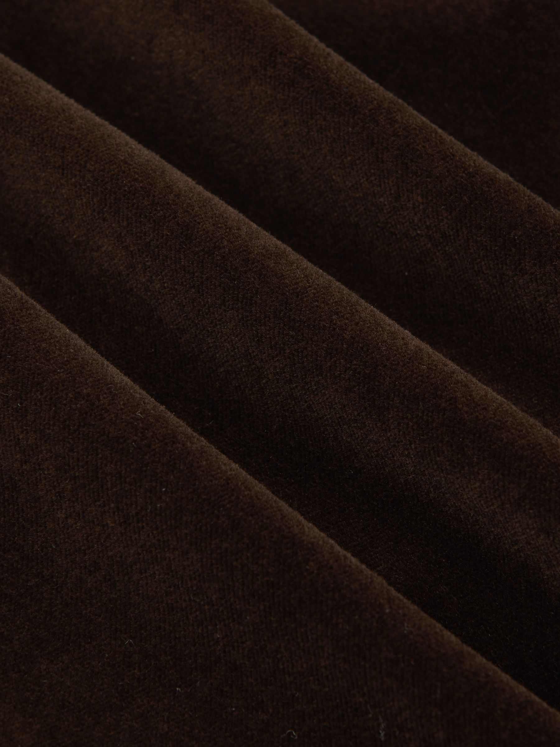 Double-Breasted Velvet Blazer Slim-Fit in Chocolate Brown