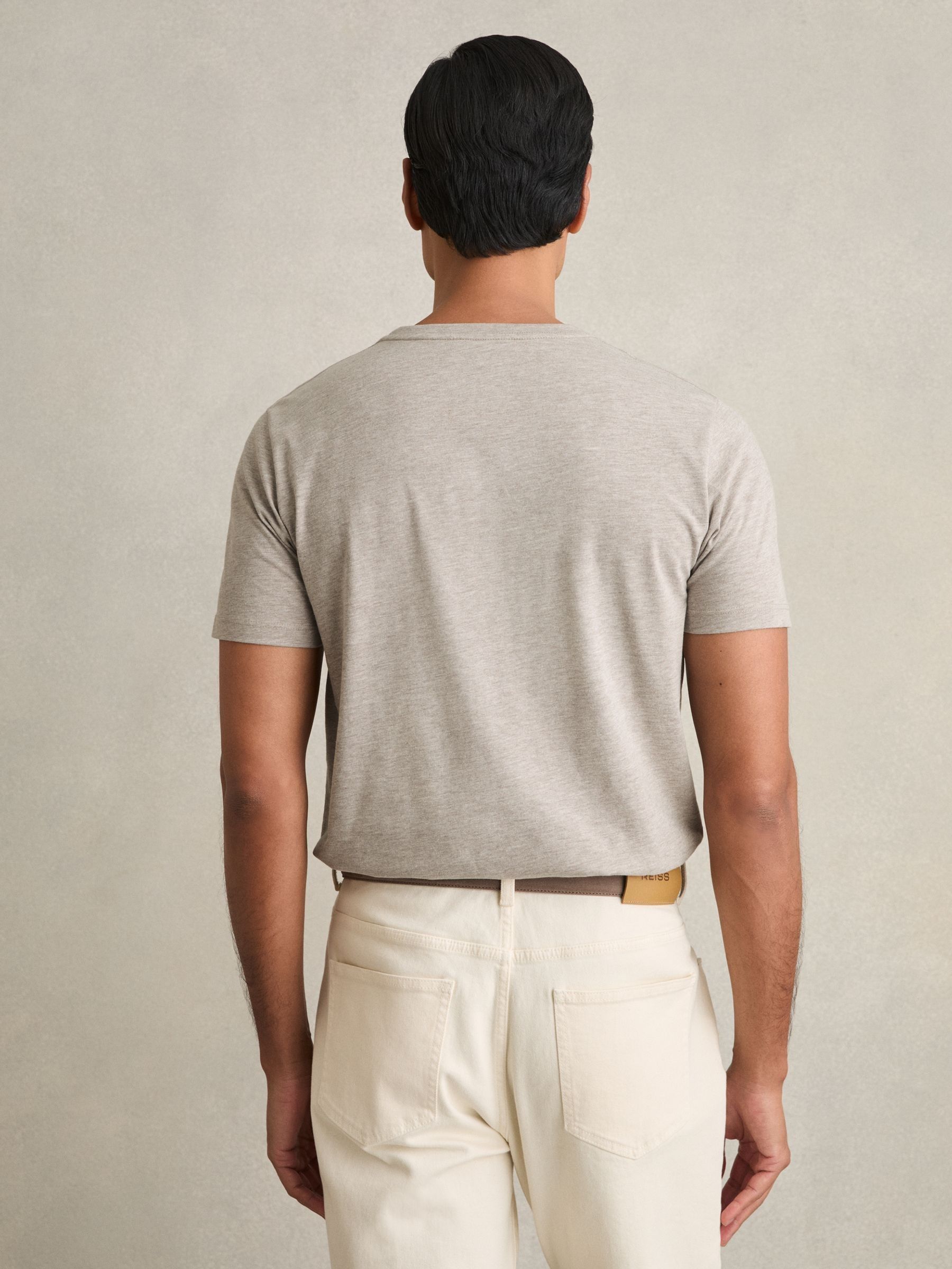 Cotton-Jersey Crew-Neck T-shirts 3 Pack in Multi Melange