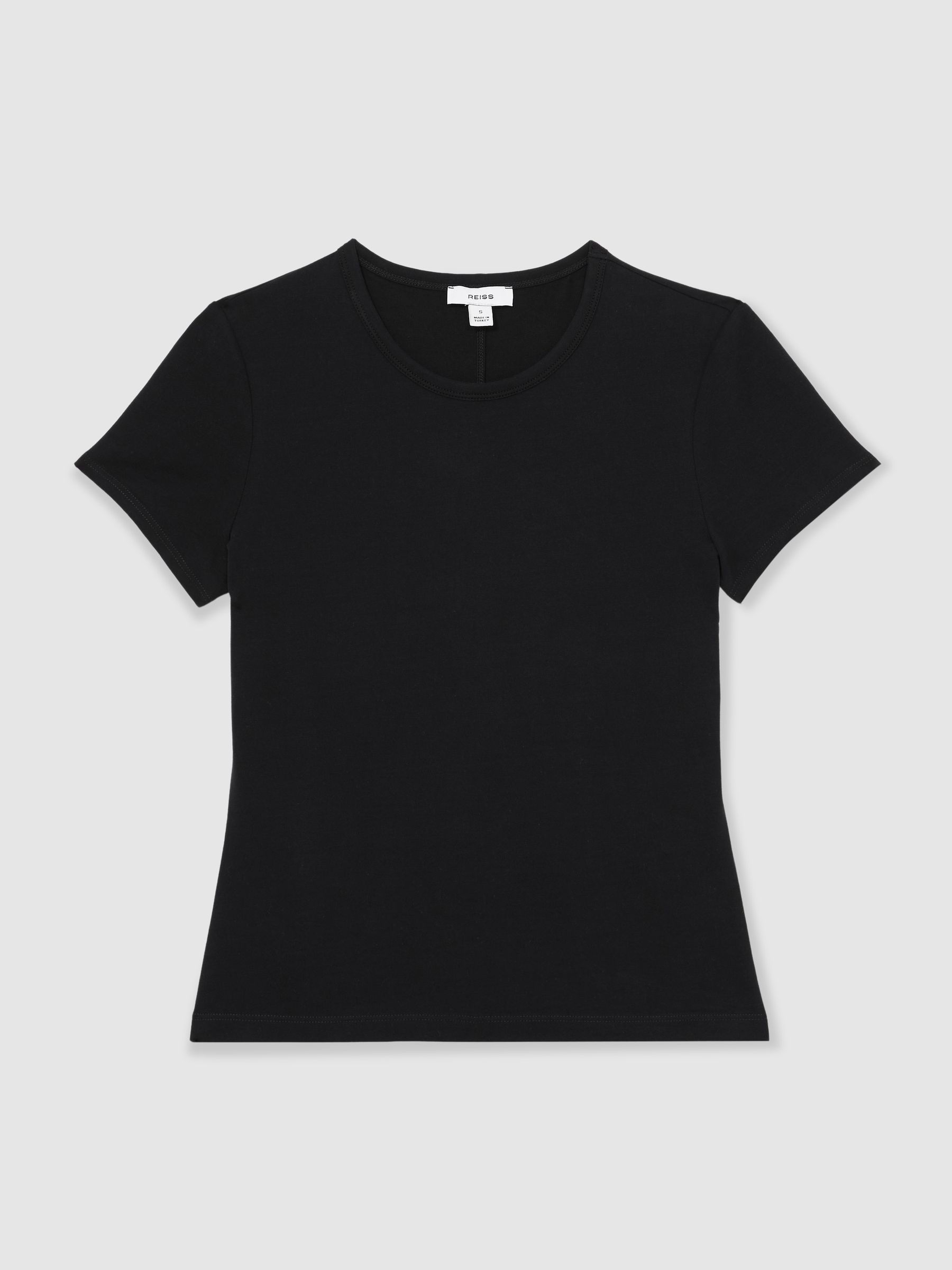 Stretch-Cotton Crew-Neck T-Shirt in Black