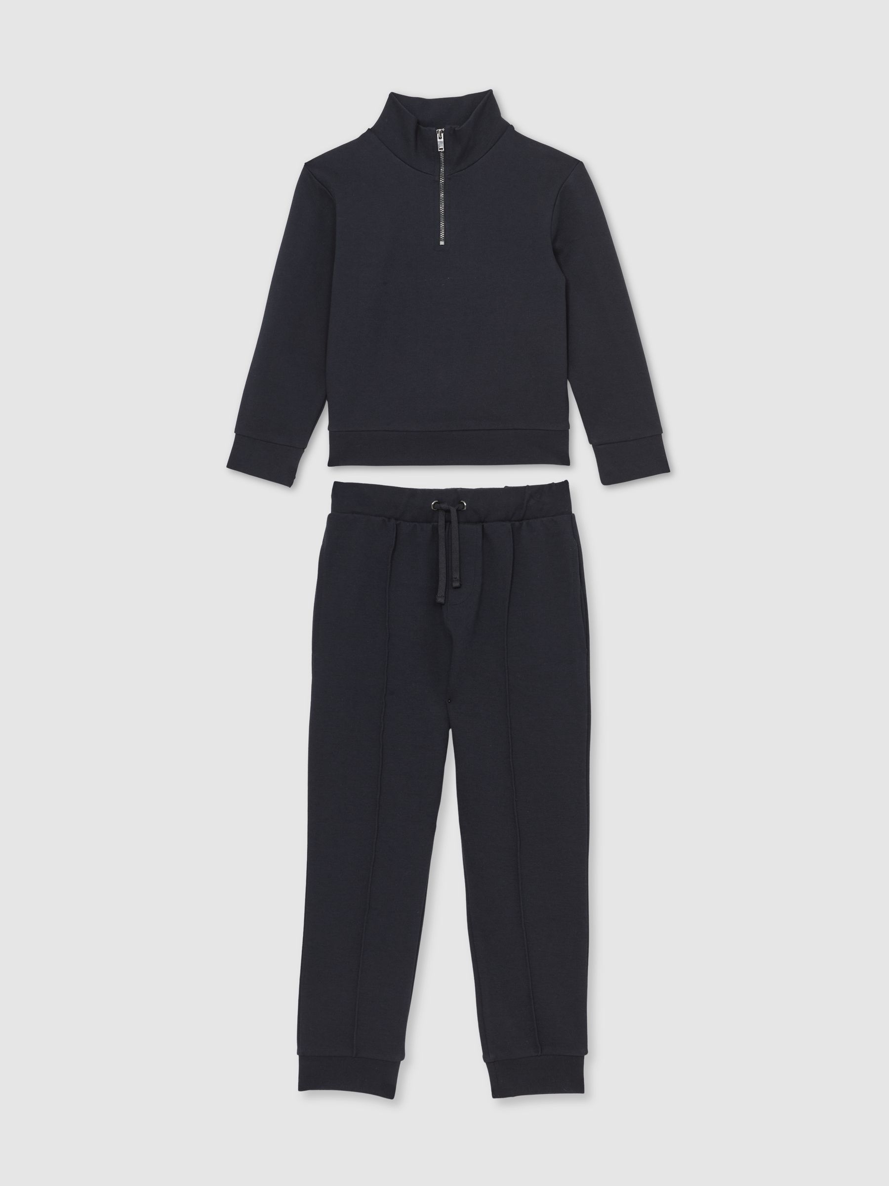3-9 yrs Interlock Set Sweatshirt and Trousers in Navy Blue