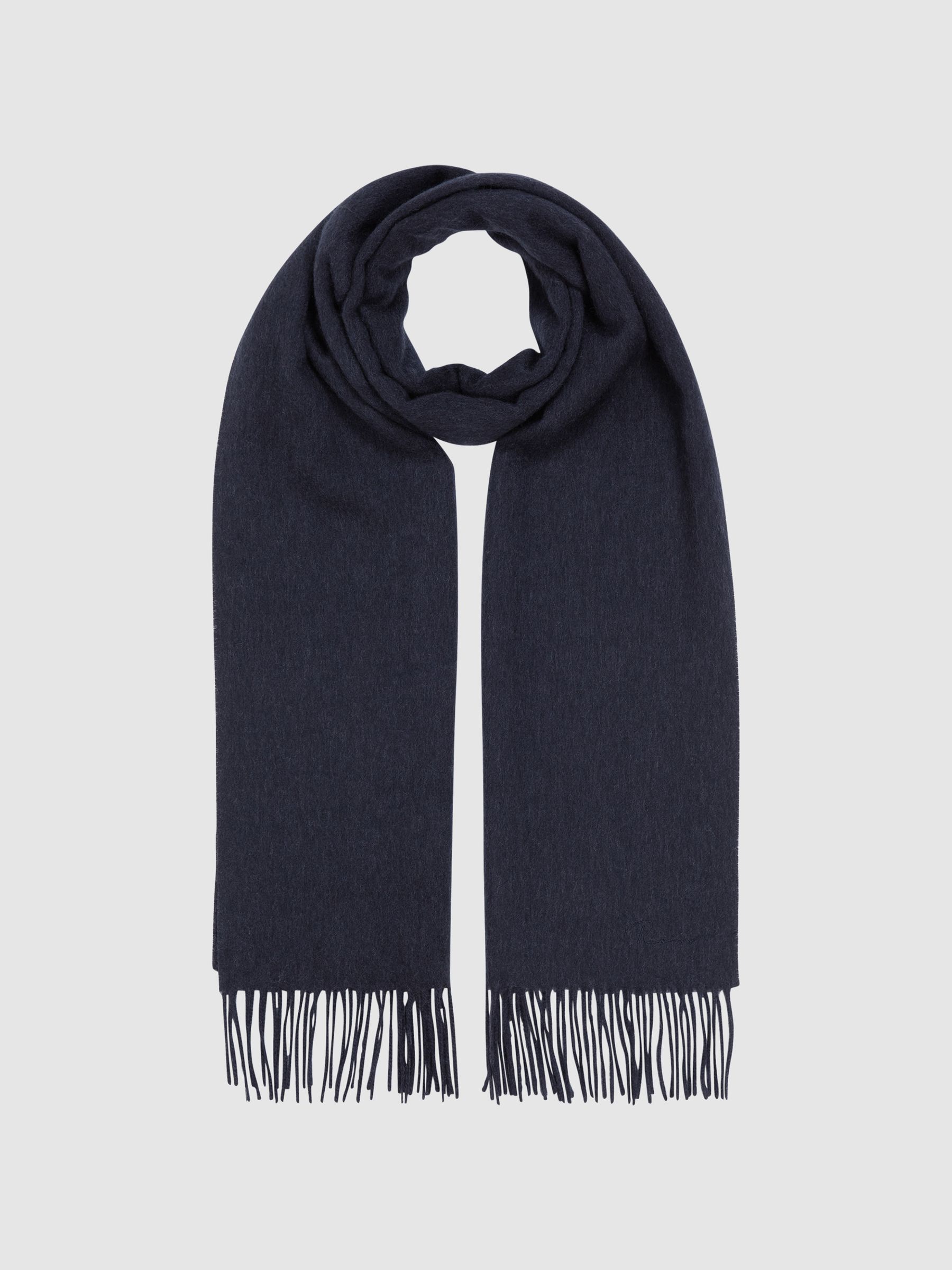 Wool and Cashmere Scarf in Charcoal