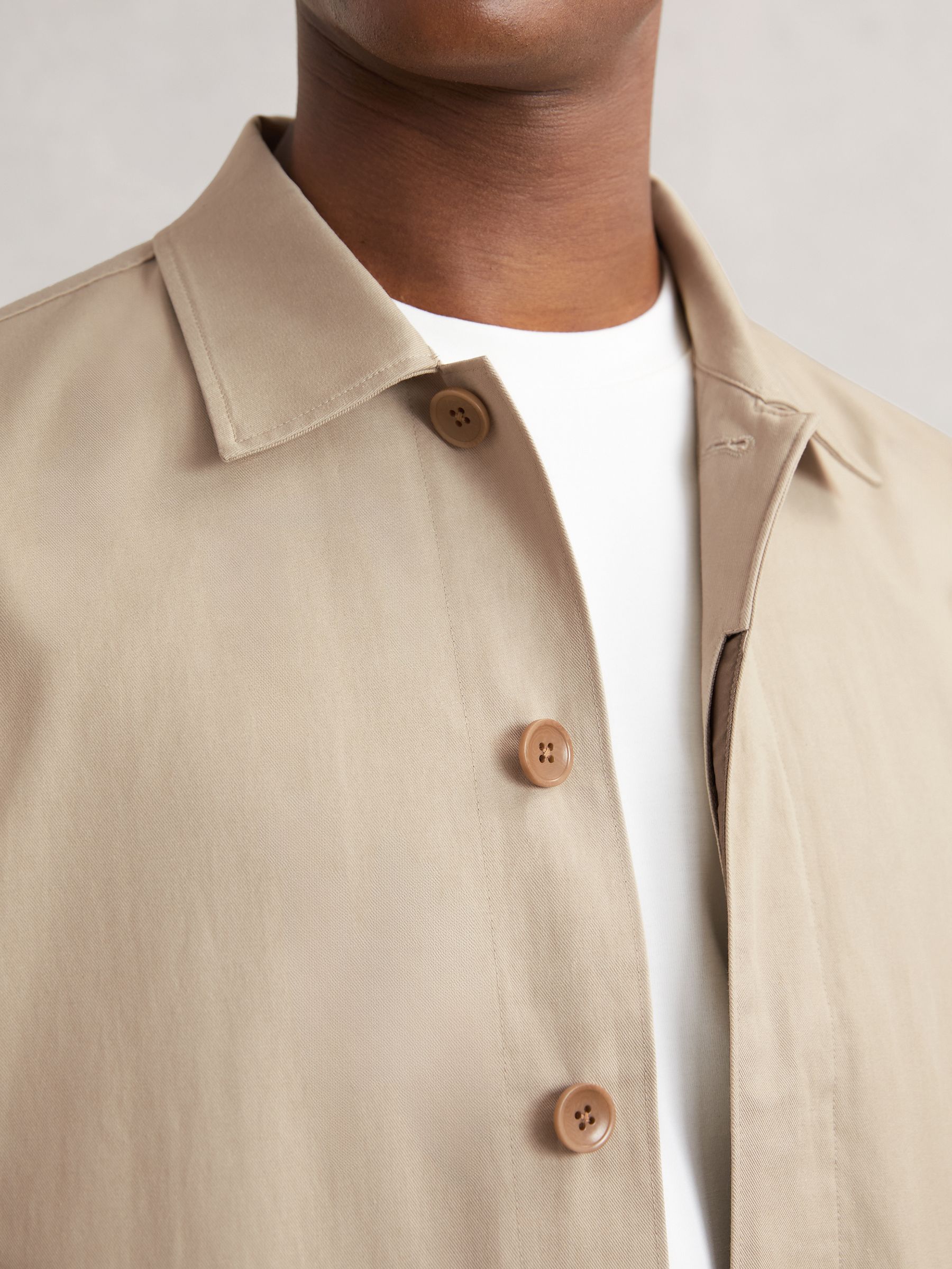 Paige Flap Pocket Worker Jacket in Beige