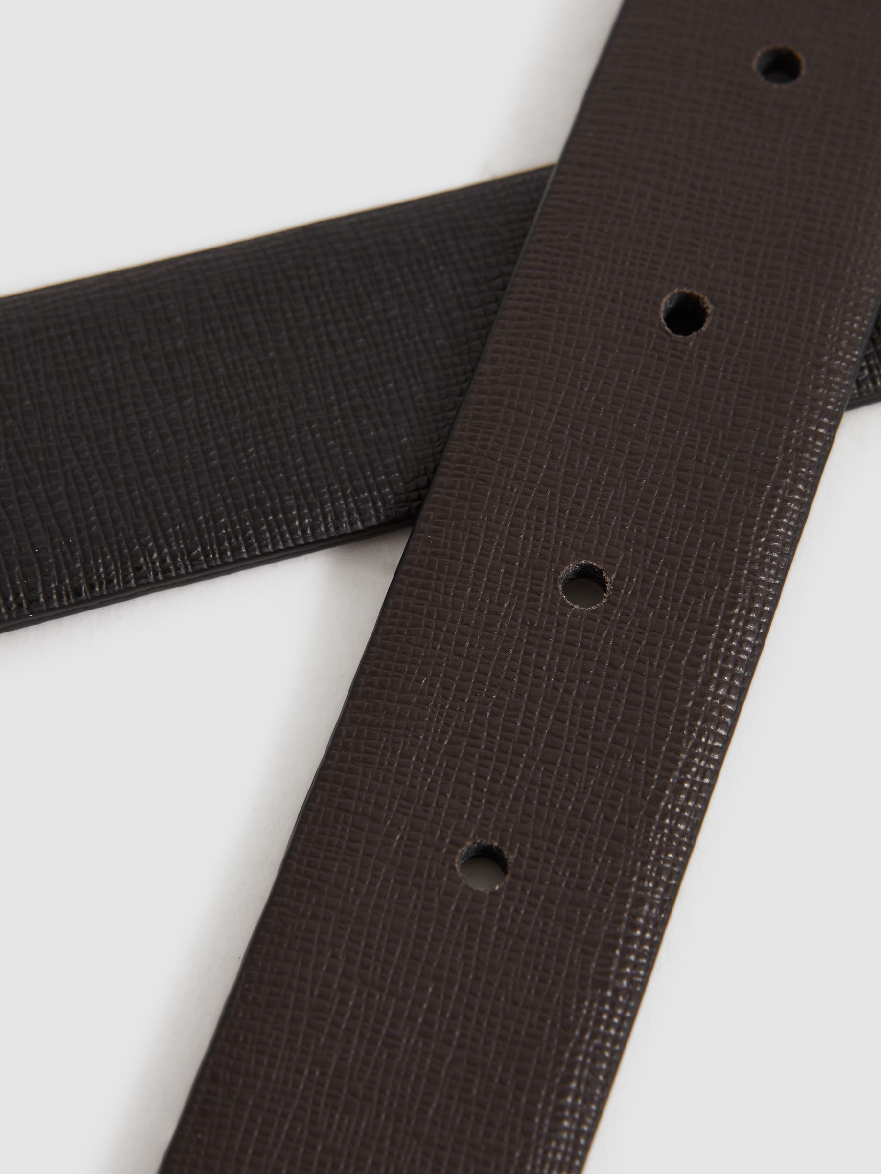 Reversible Leather Belt in Black/Brown