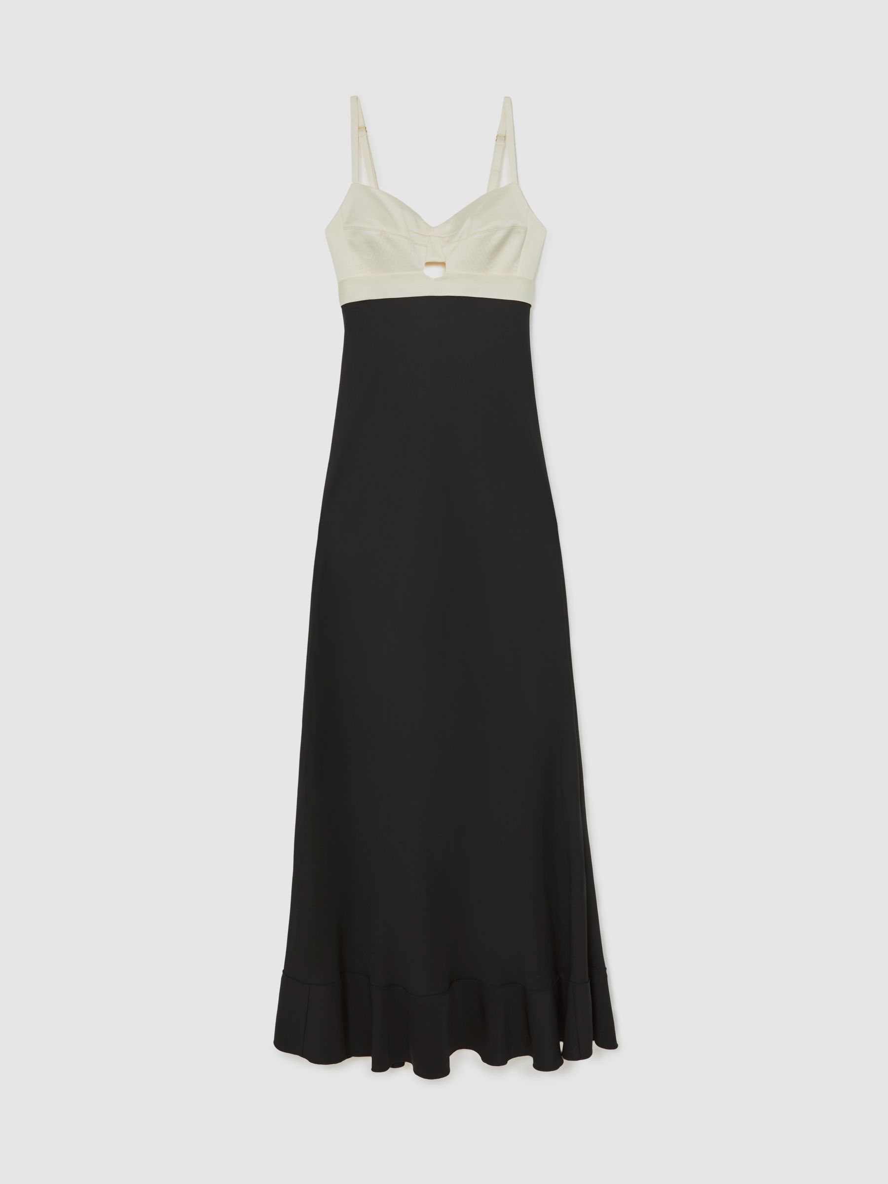 Atelier Colour-Block Maxi Dress in Black