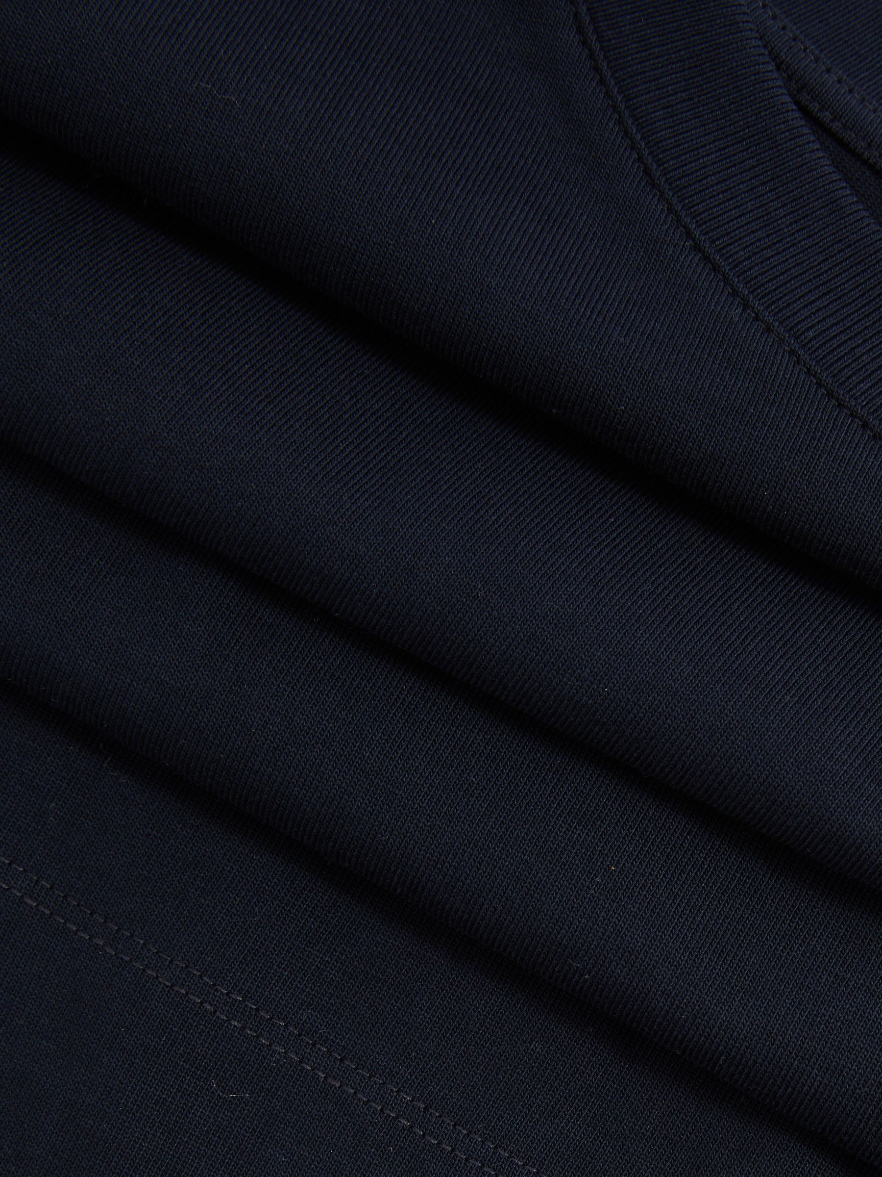 Oversized Cotton Crew Neck T-Shirt in Navy