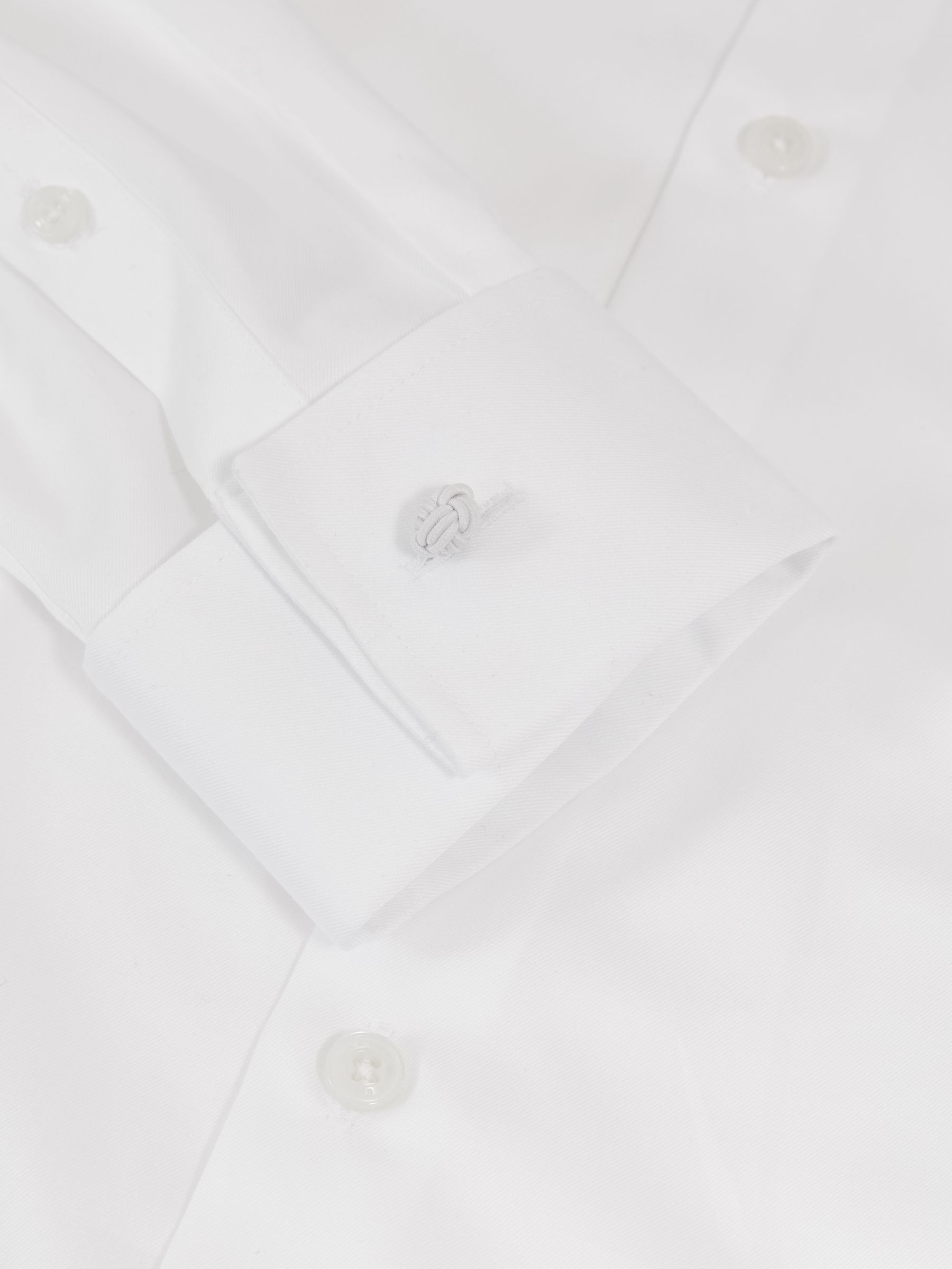 Slim Fit Cotton-Sateen Shirt in White