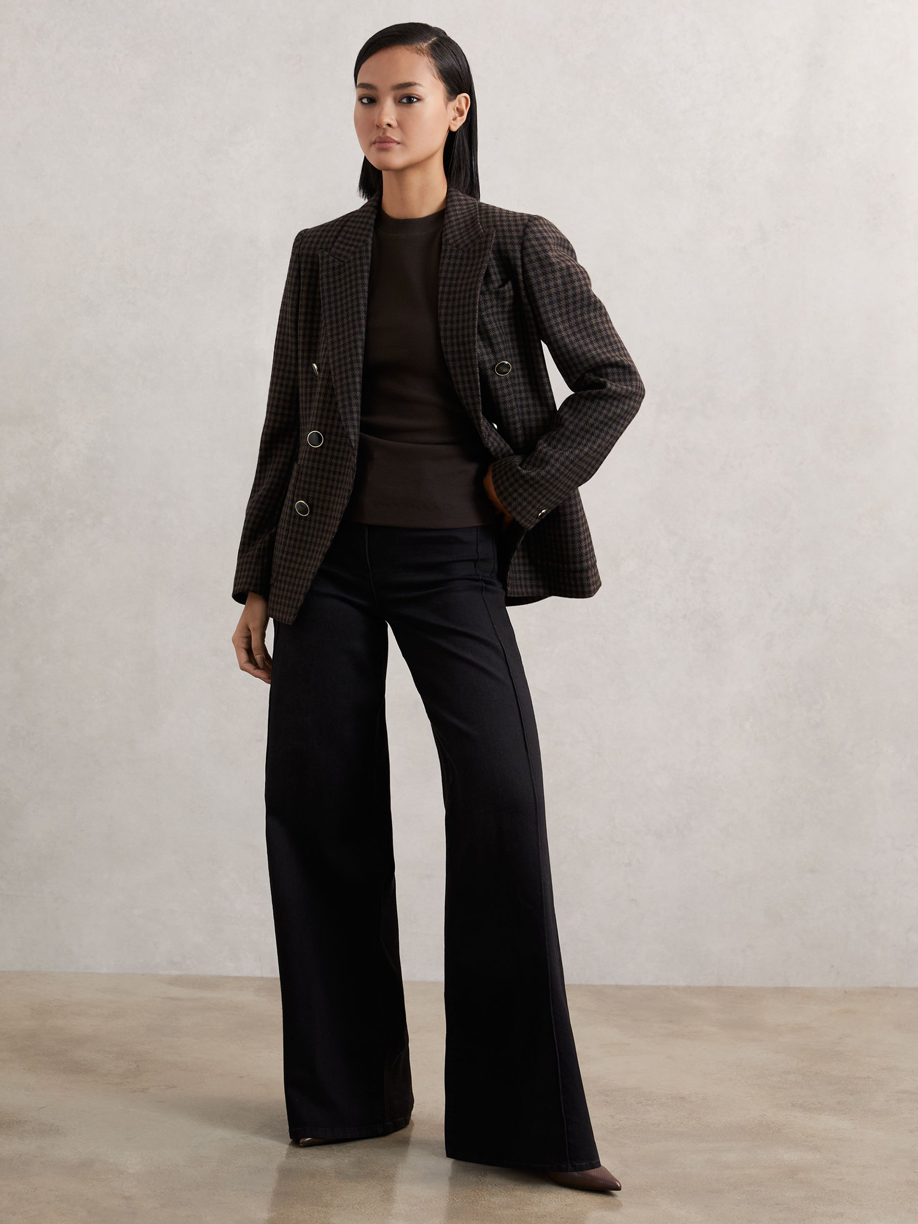 Fine-Rib Ruched Vest Top in Chocolate