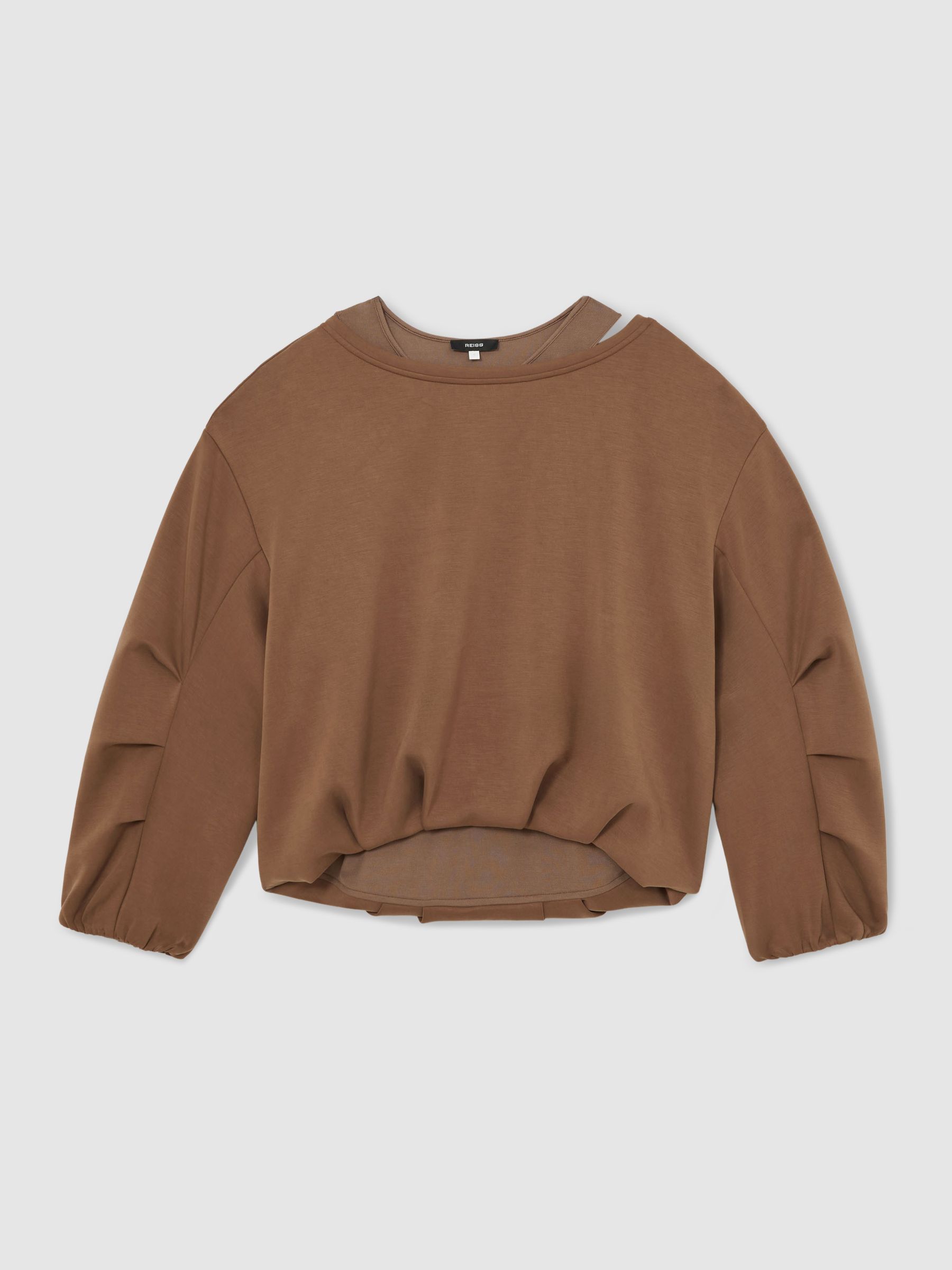 Reiss | Royal Ballet Balloon Sweatshirt in Taupe Brown