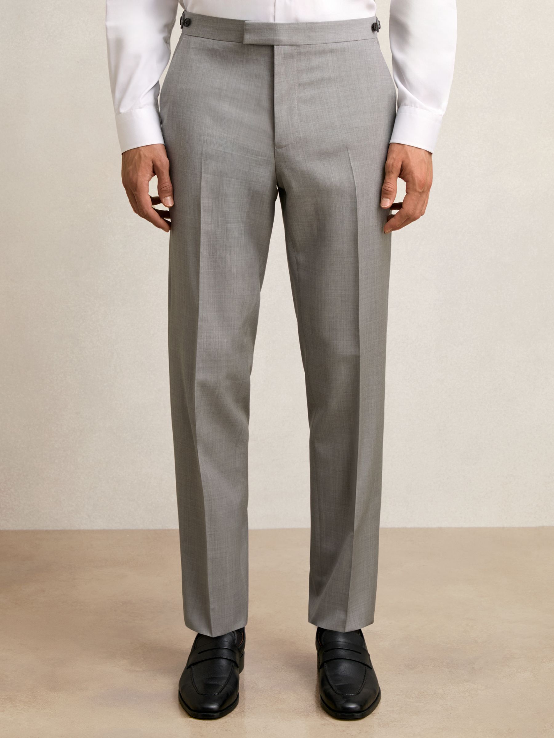 Slim-Fit Wool Suit Trousers in Mid Grey