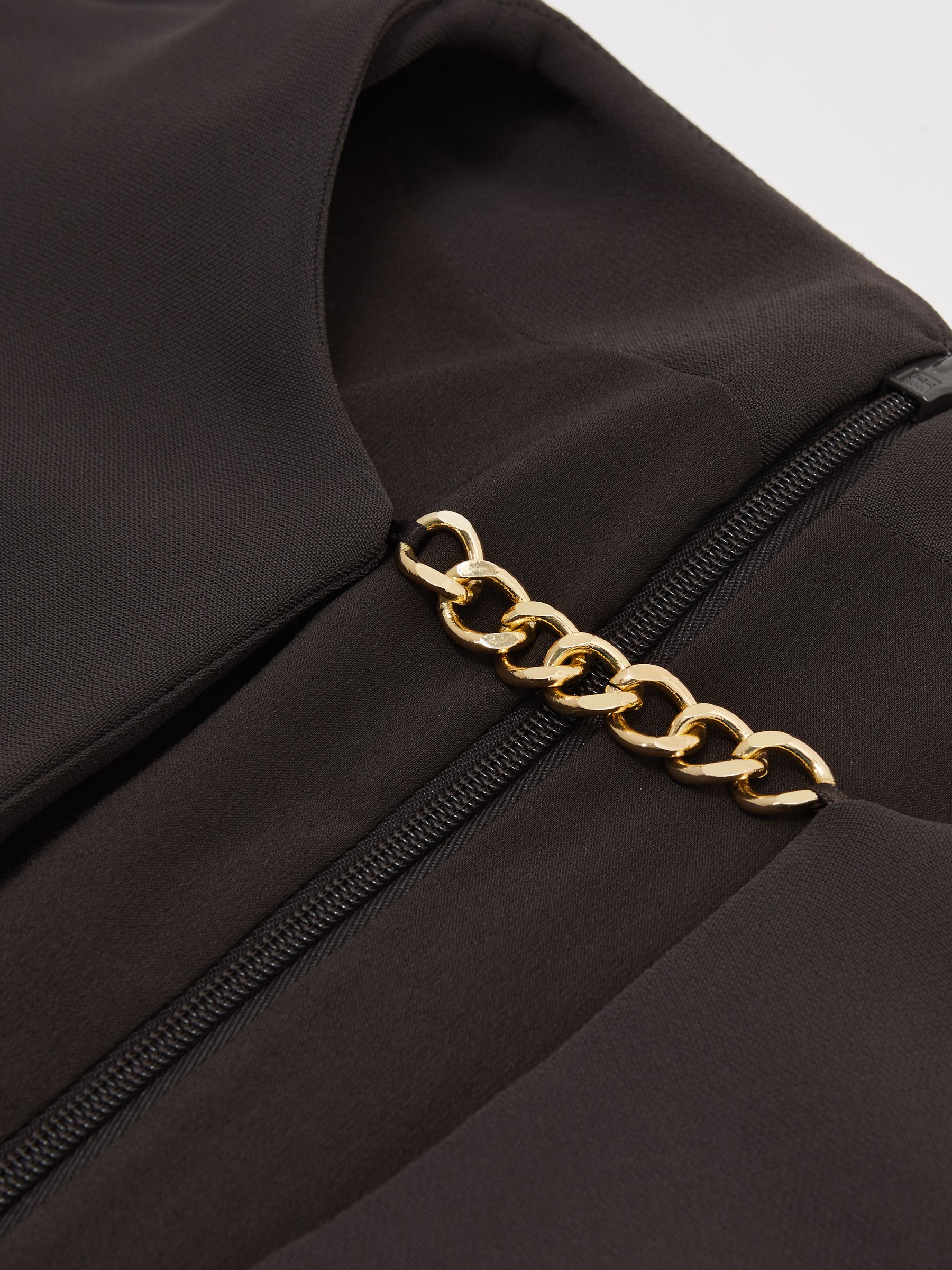 Chain-Detail Cape Mini Dress in Grape