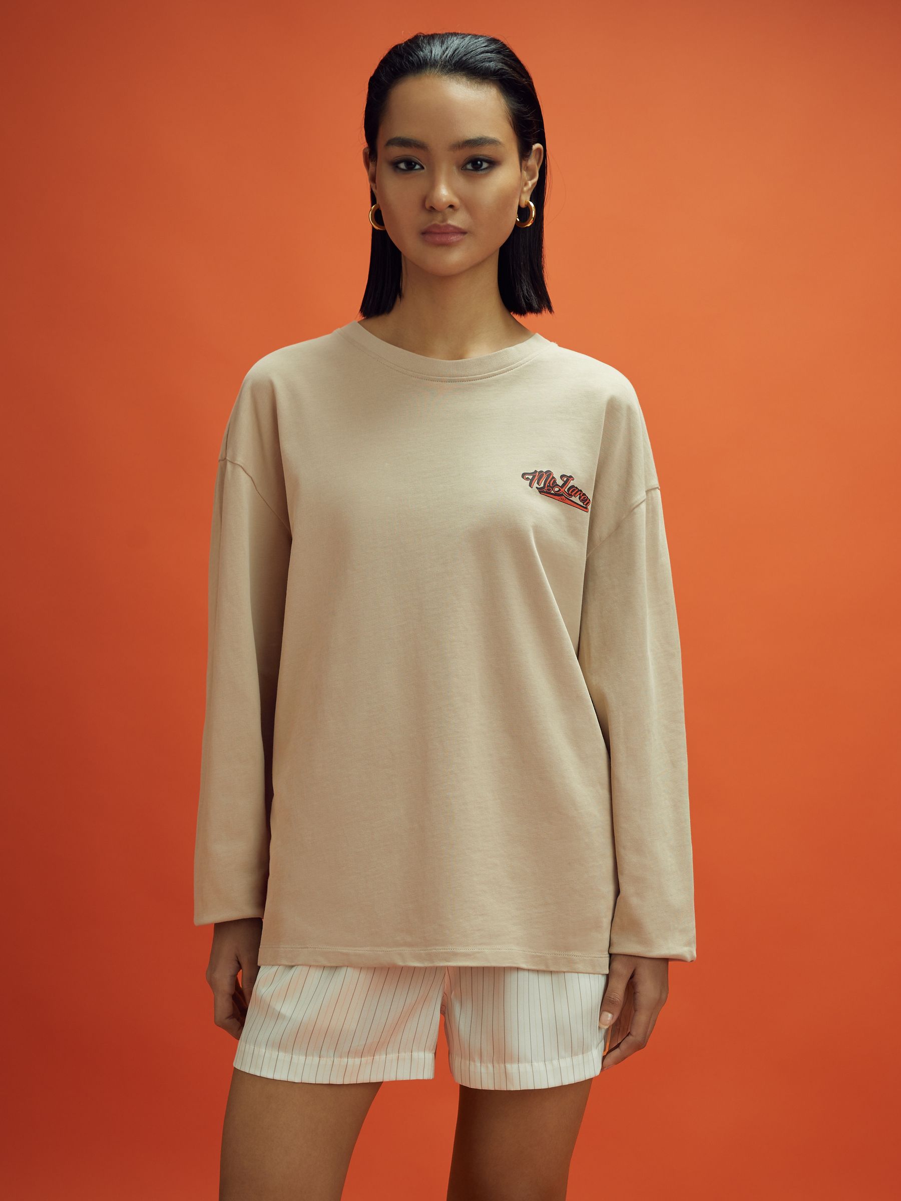 McLaren F1 Crew Neck Tour T-Shirt in Taupe