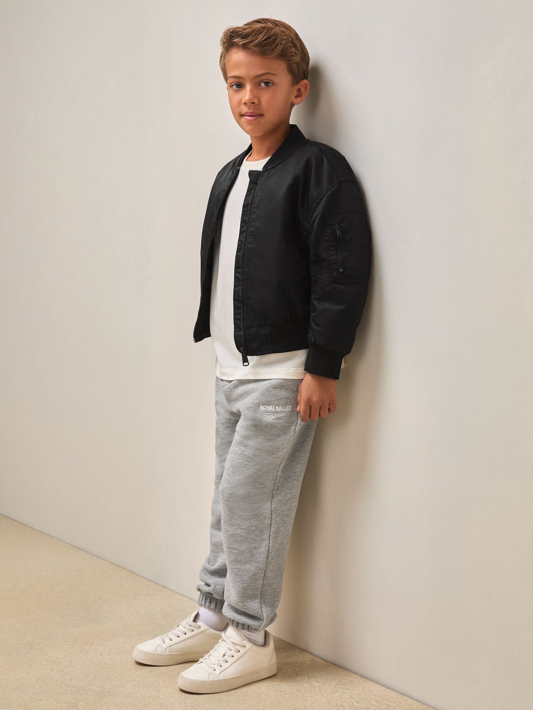 9-13 yrs Reiss | Royal Ballet Bomber Unisex Fit Jacket in Black