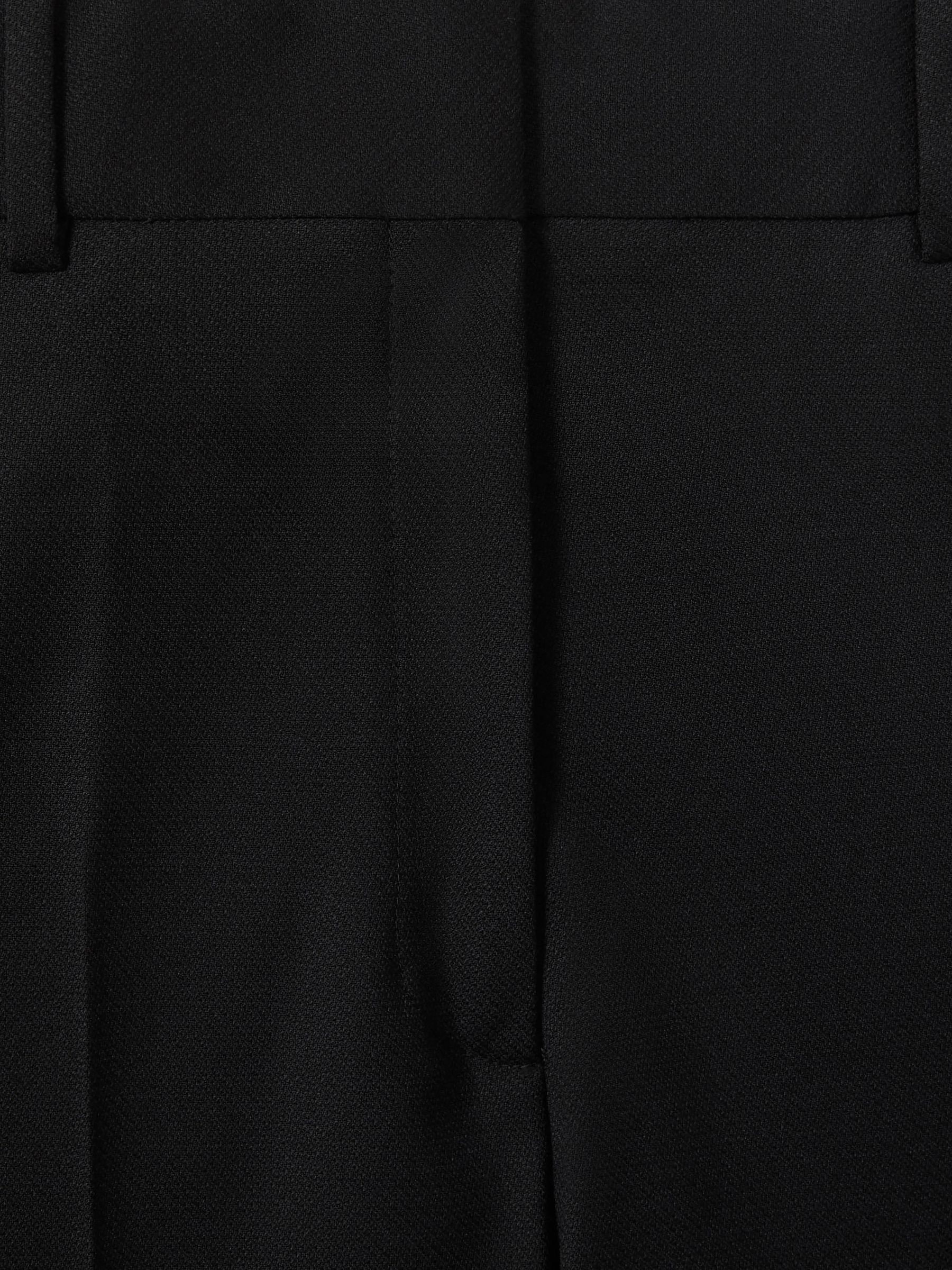 Wool-Blend Wide-Leg Suit Trousers in Black