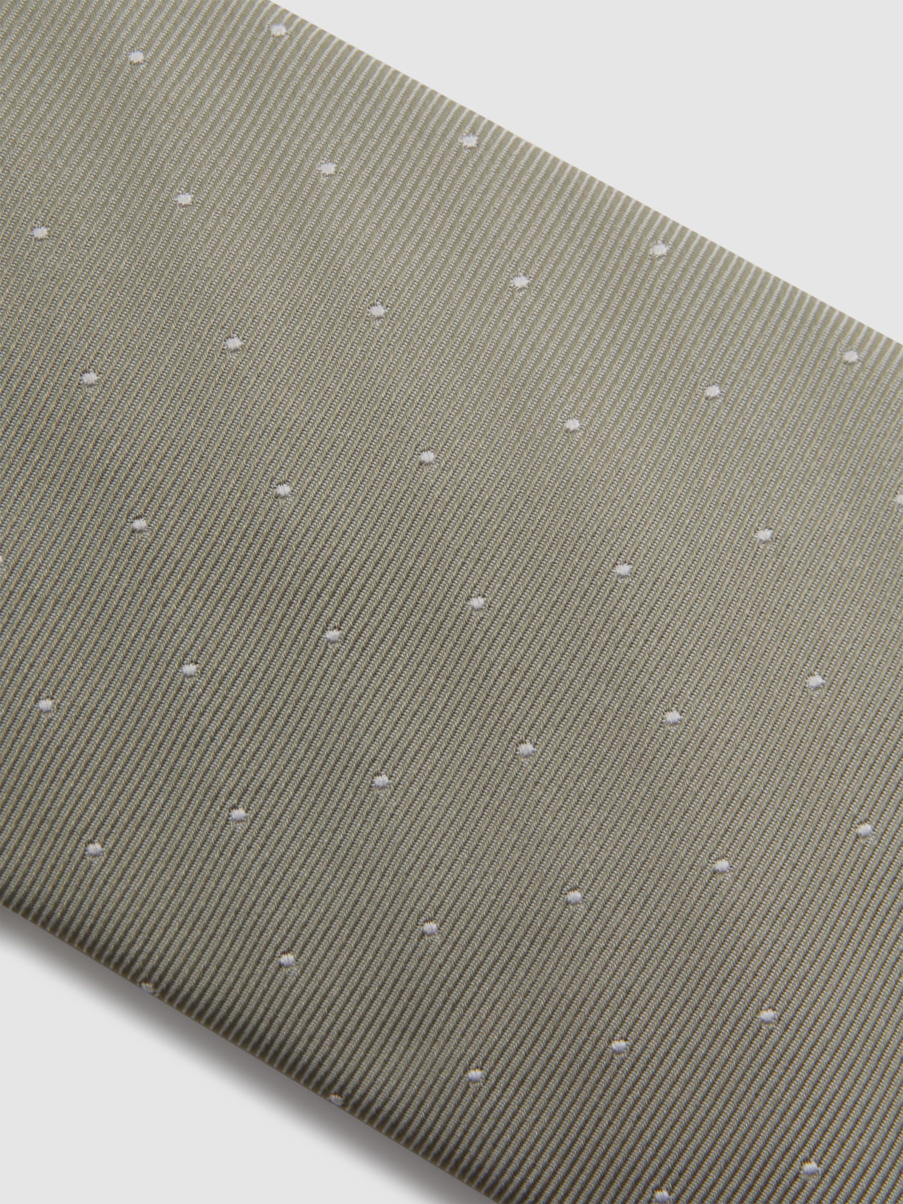 Polka Dot Silk Tie in Champagne