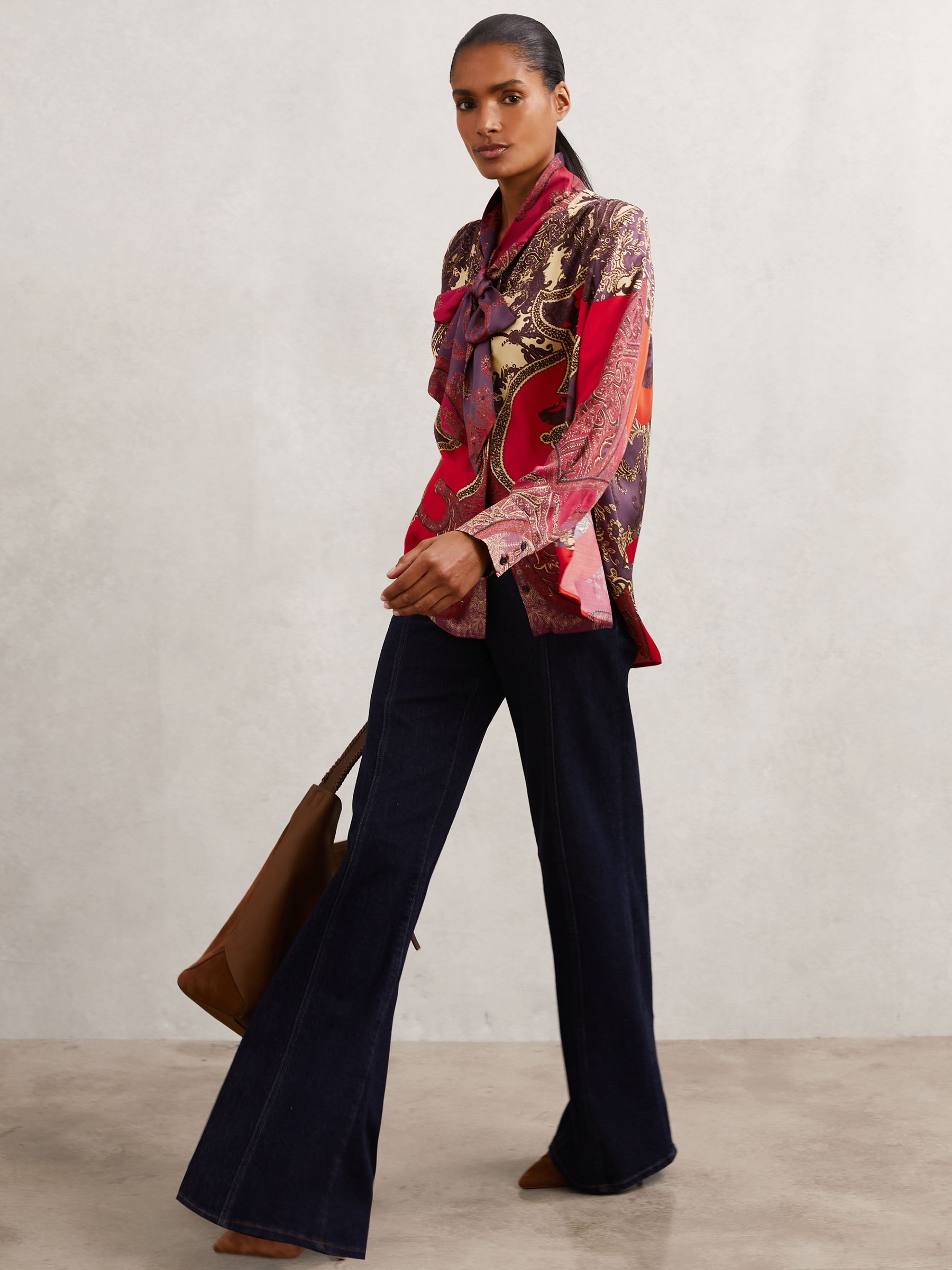 Paisley Print Top in Red