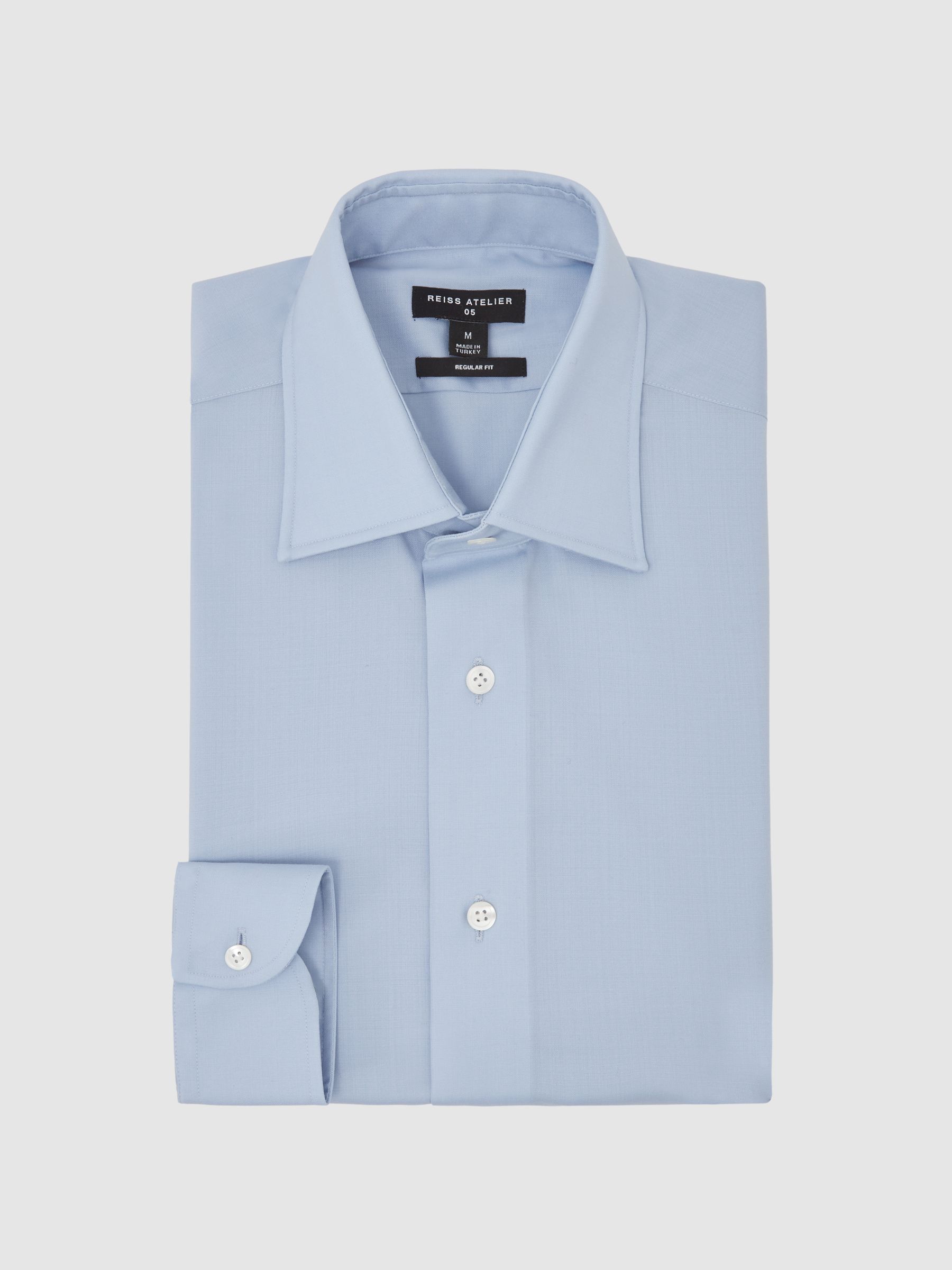 Atelier Wool Regular-Fit Shirt in Soft Blue