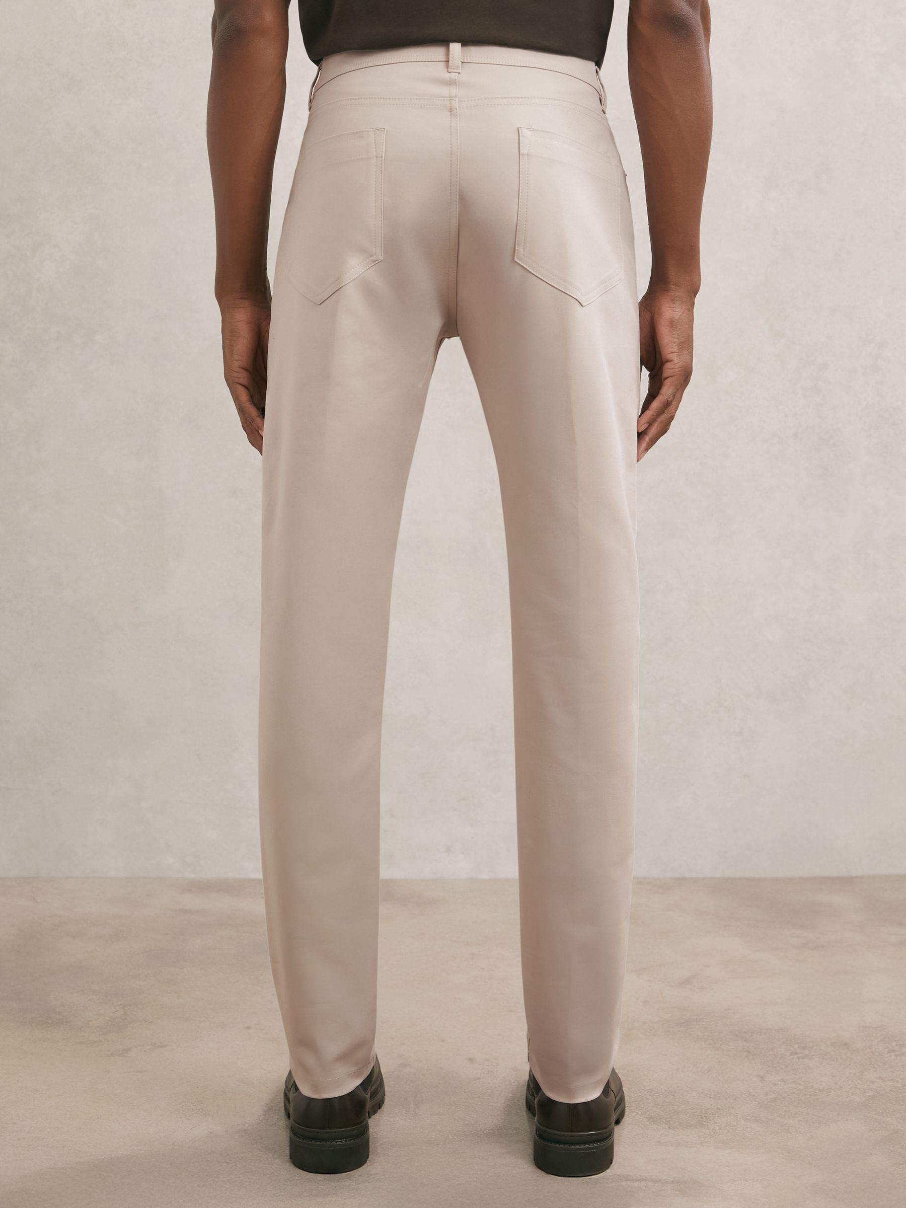 Slim-Fit Five-Pocket Trousers in Stone