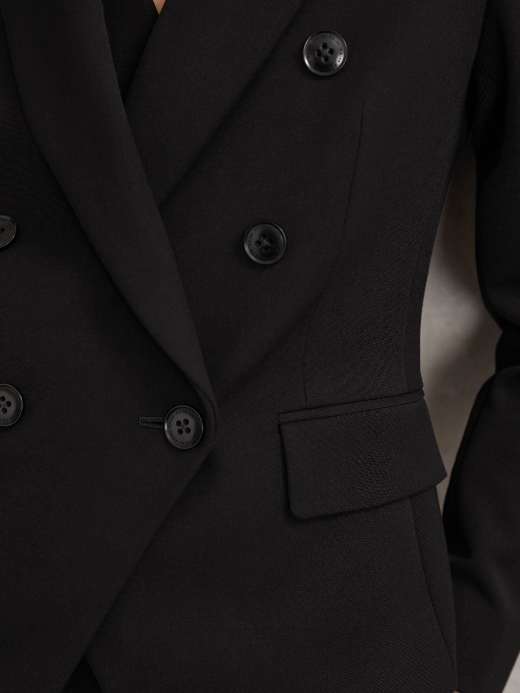 Double-Breasted Suit Blazer in Black