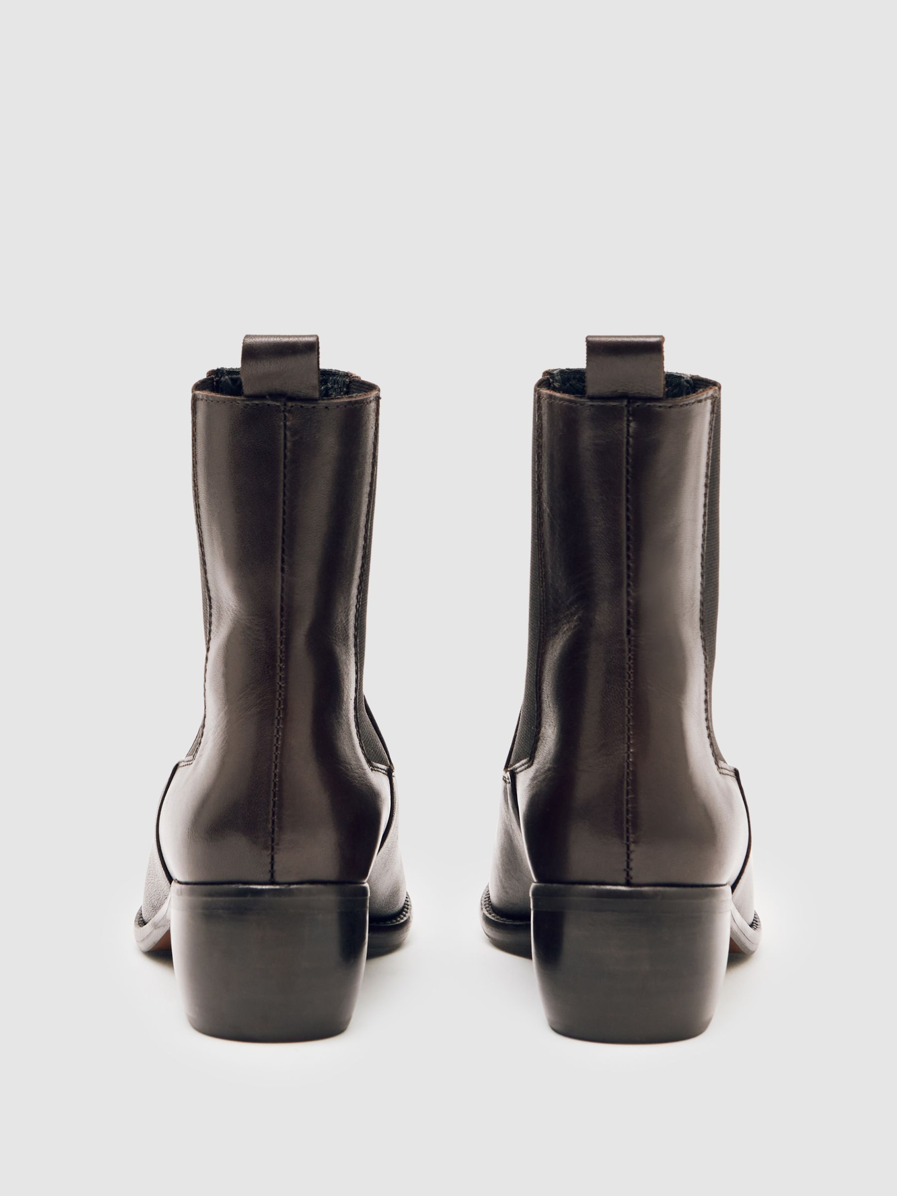 Leather Chelsea Boots in Chocolate Brown