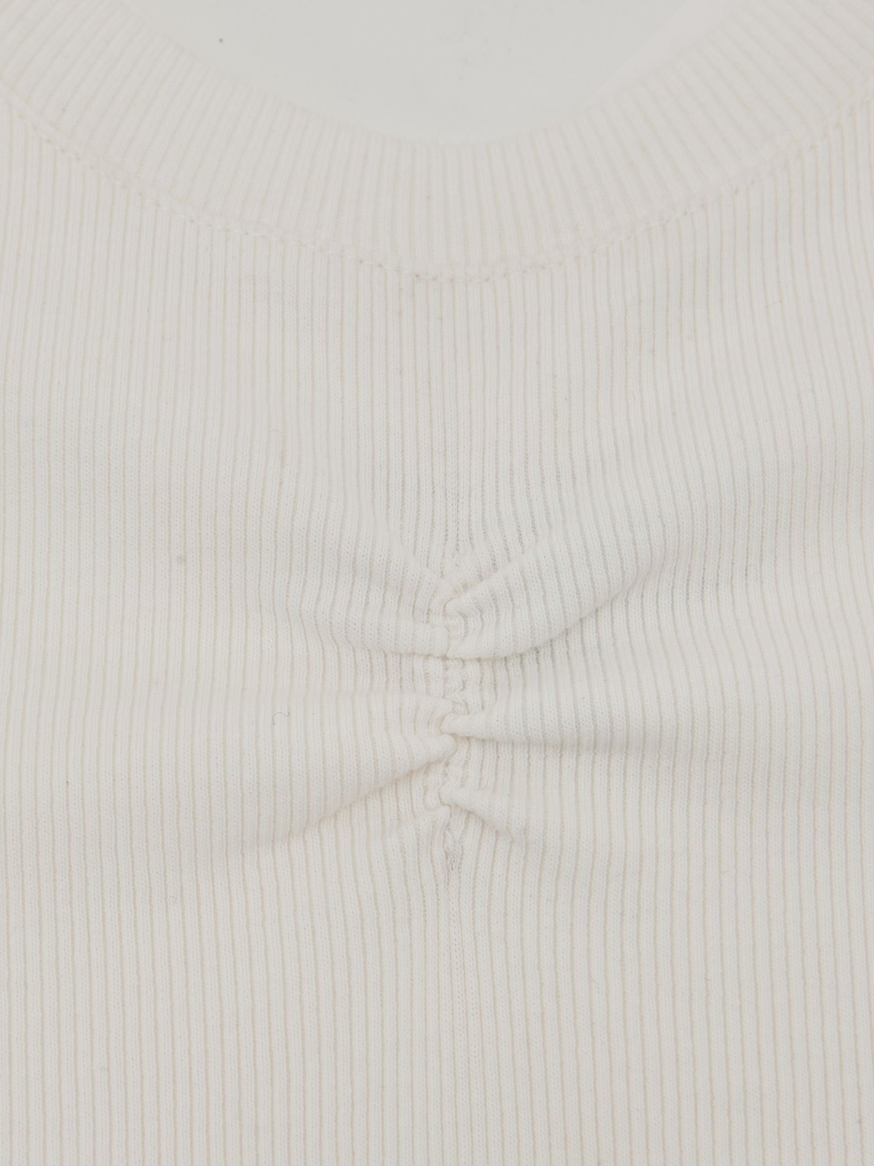 9-13 yrs Reiss | Royal Ballet Ruched Rib Top in Ecru