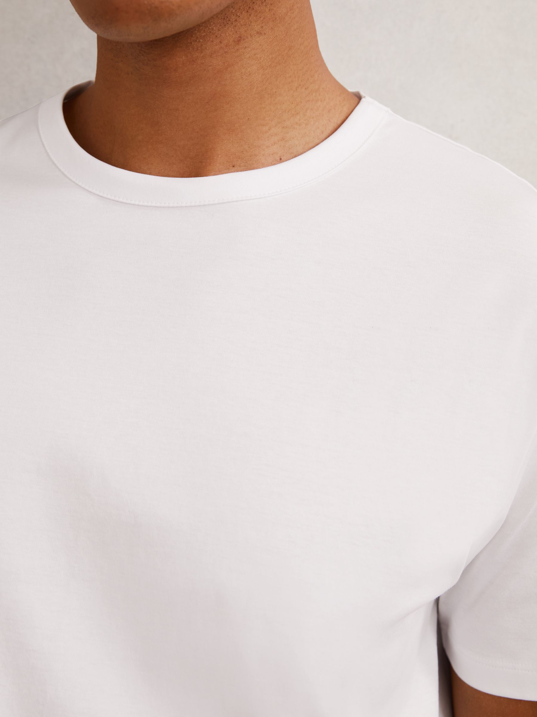 2 Pack Airwater-Cotton Crew T-Shirt in White/White