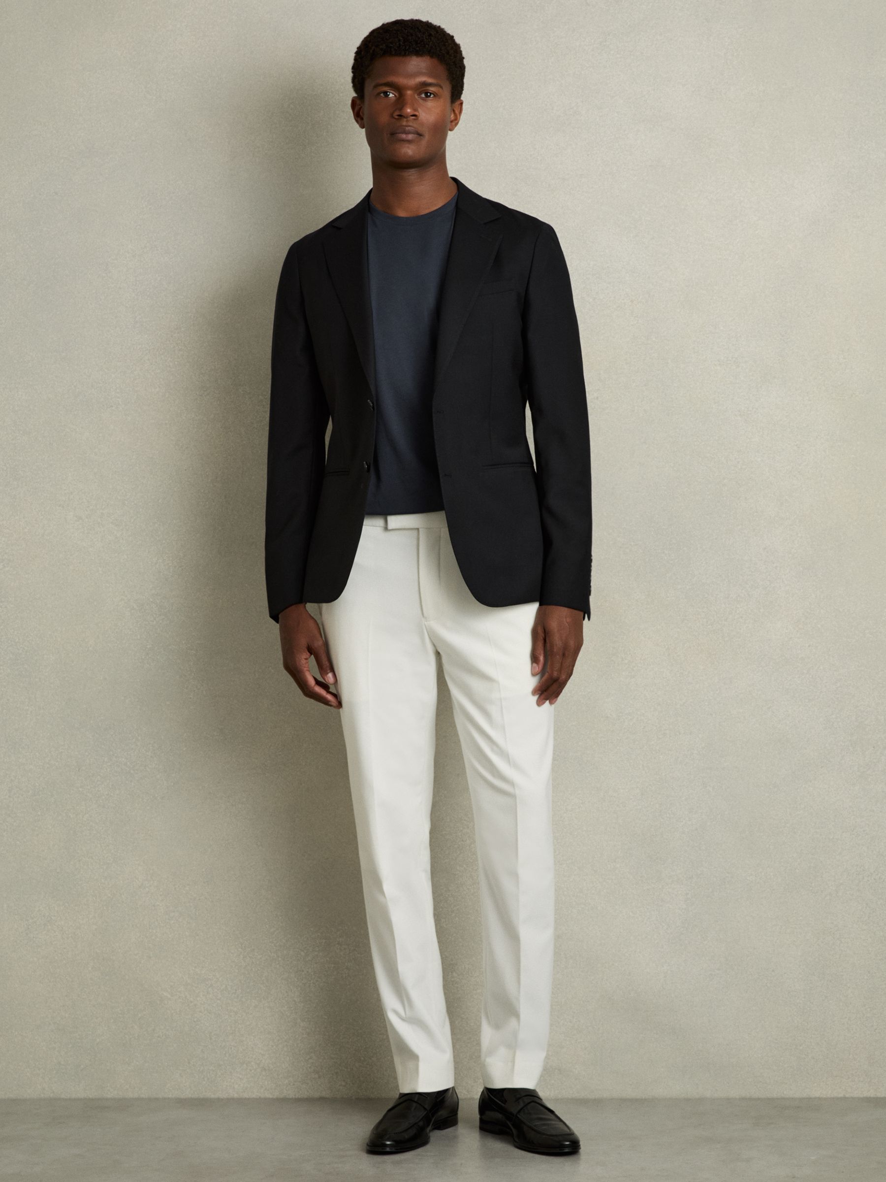 Cotton Crew Neck T-Shirt in Airforce Blue