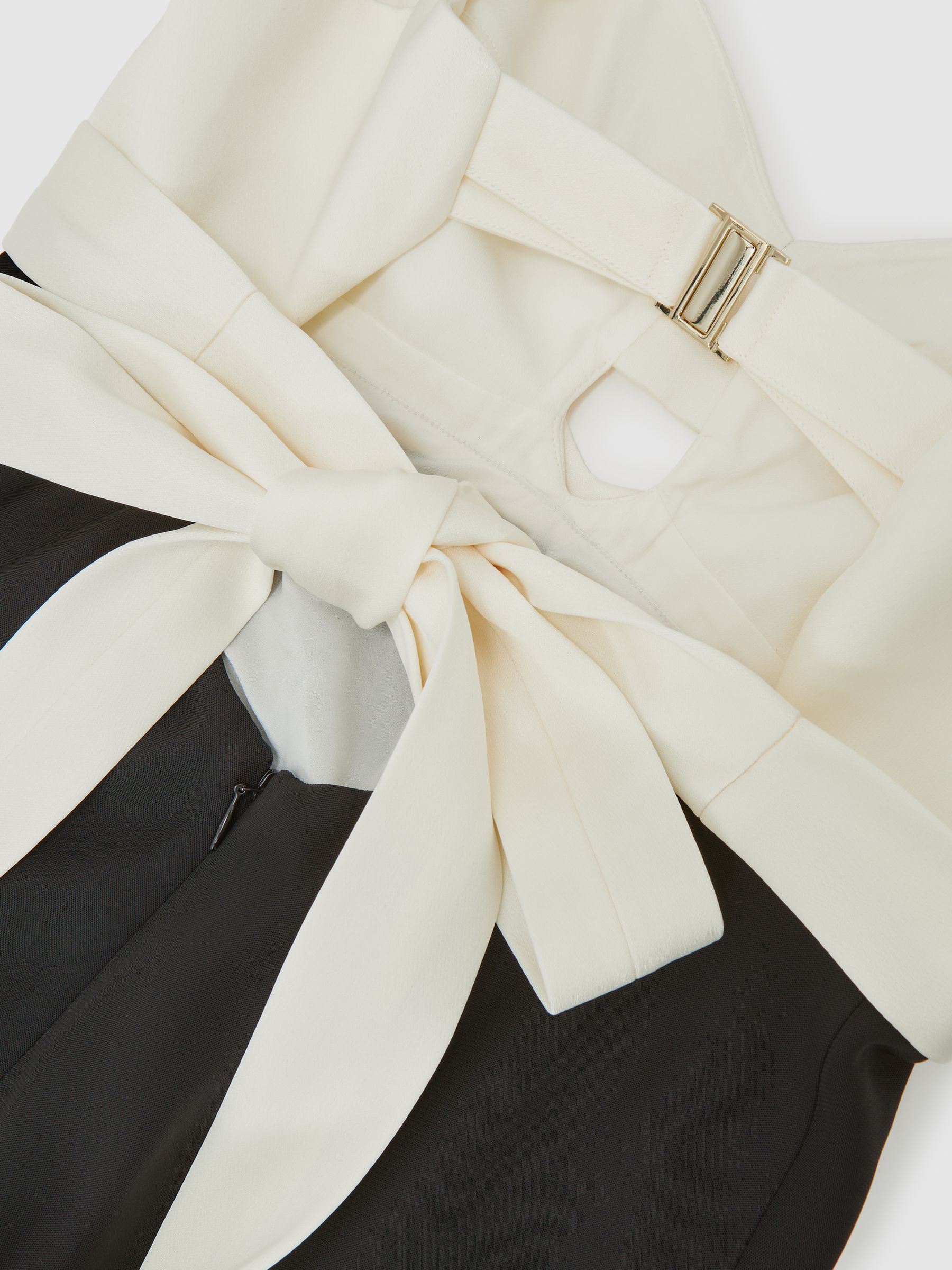 Atelier Colour-Block Maxi Dress in Black