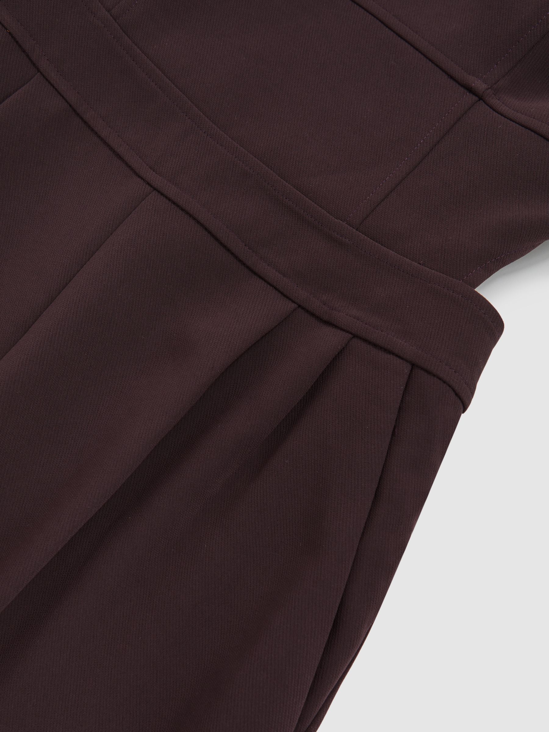 Petite Wide-Leg Cut-Out Jumpsuit in Burgundy