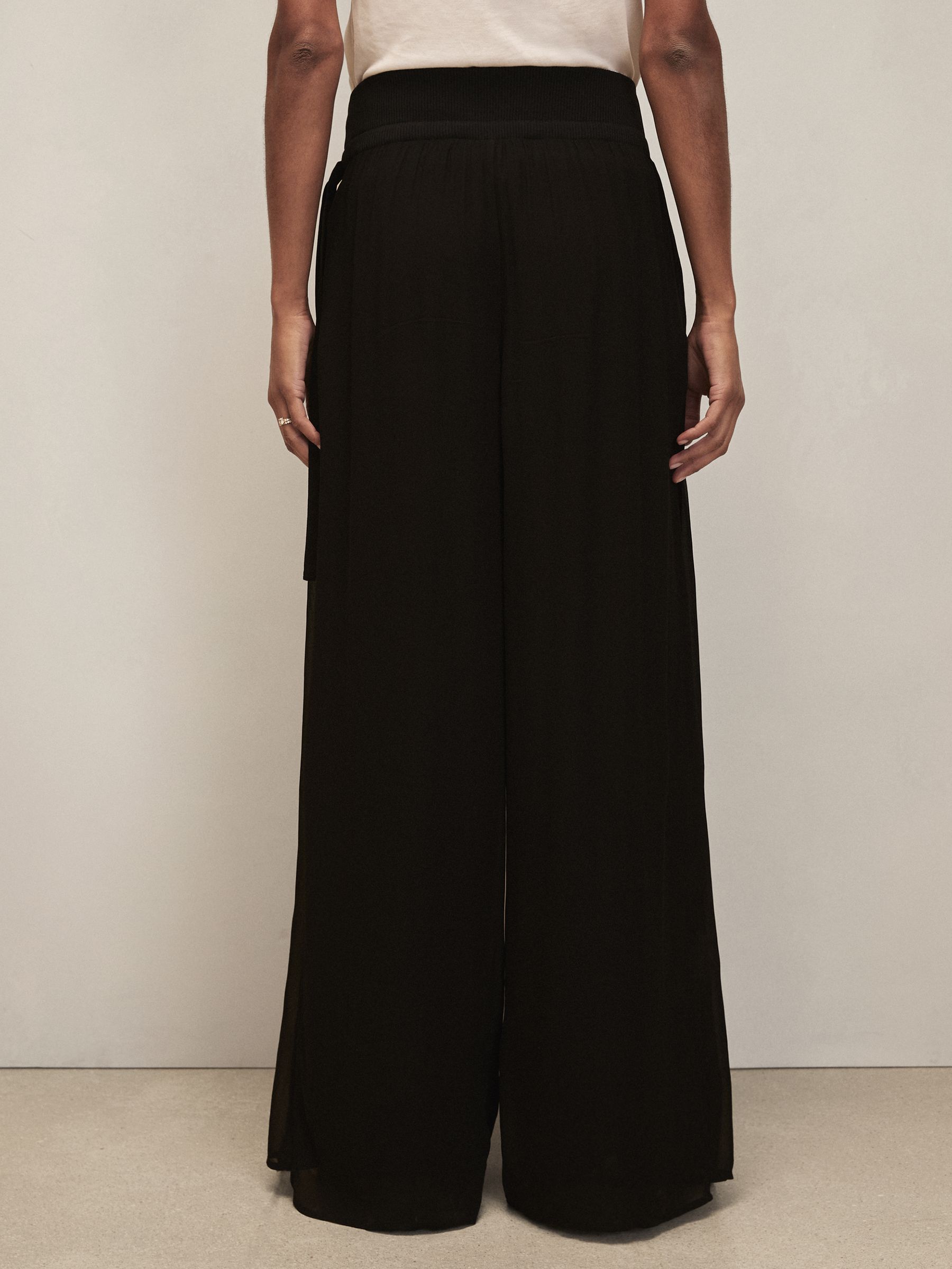 Reiss | Royal Ballet Chiffon Trousers in Black