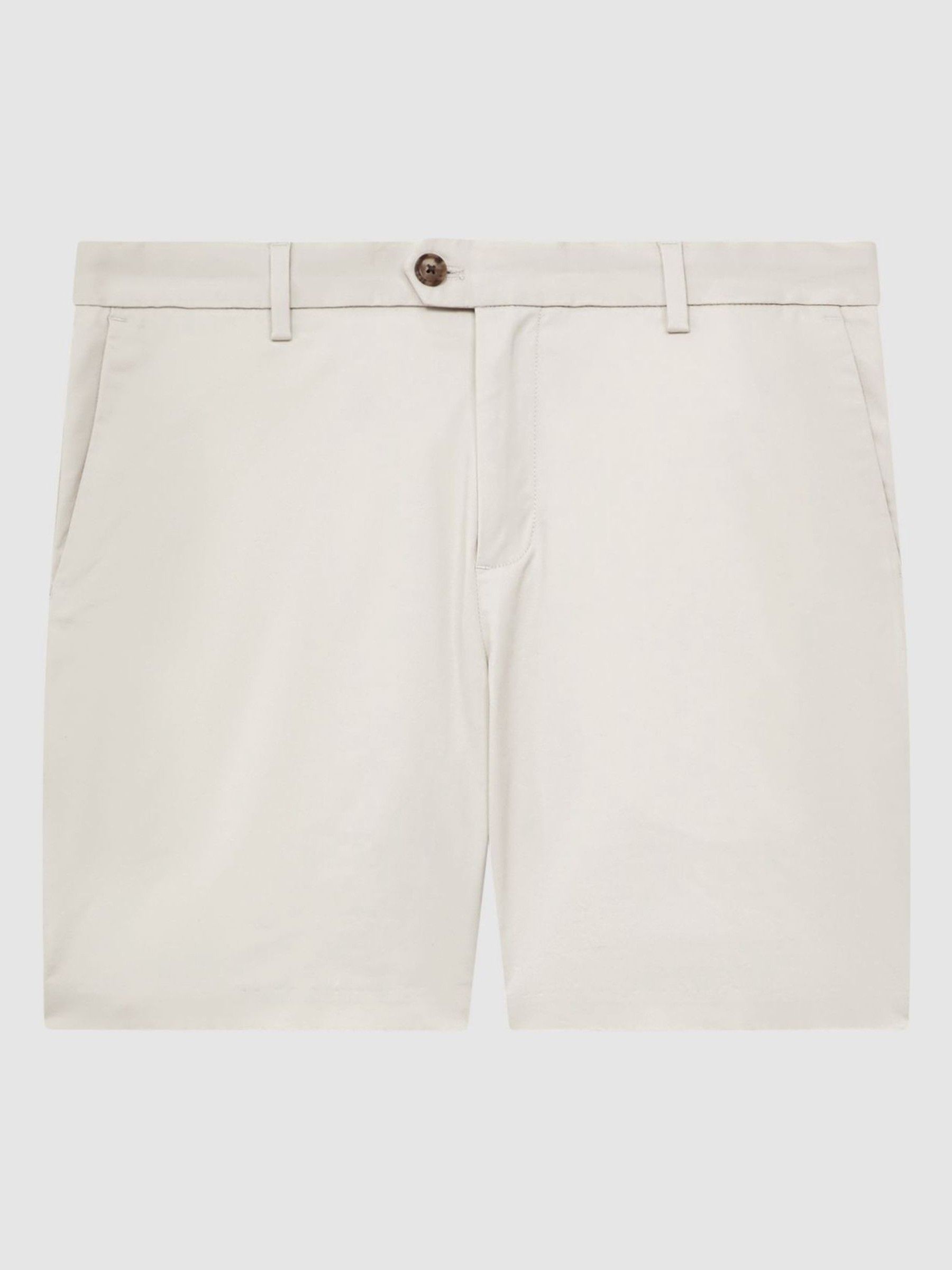 Short Length Casual Chino Shorts in Chalk