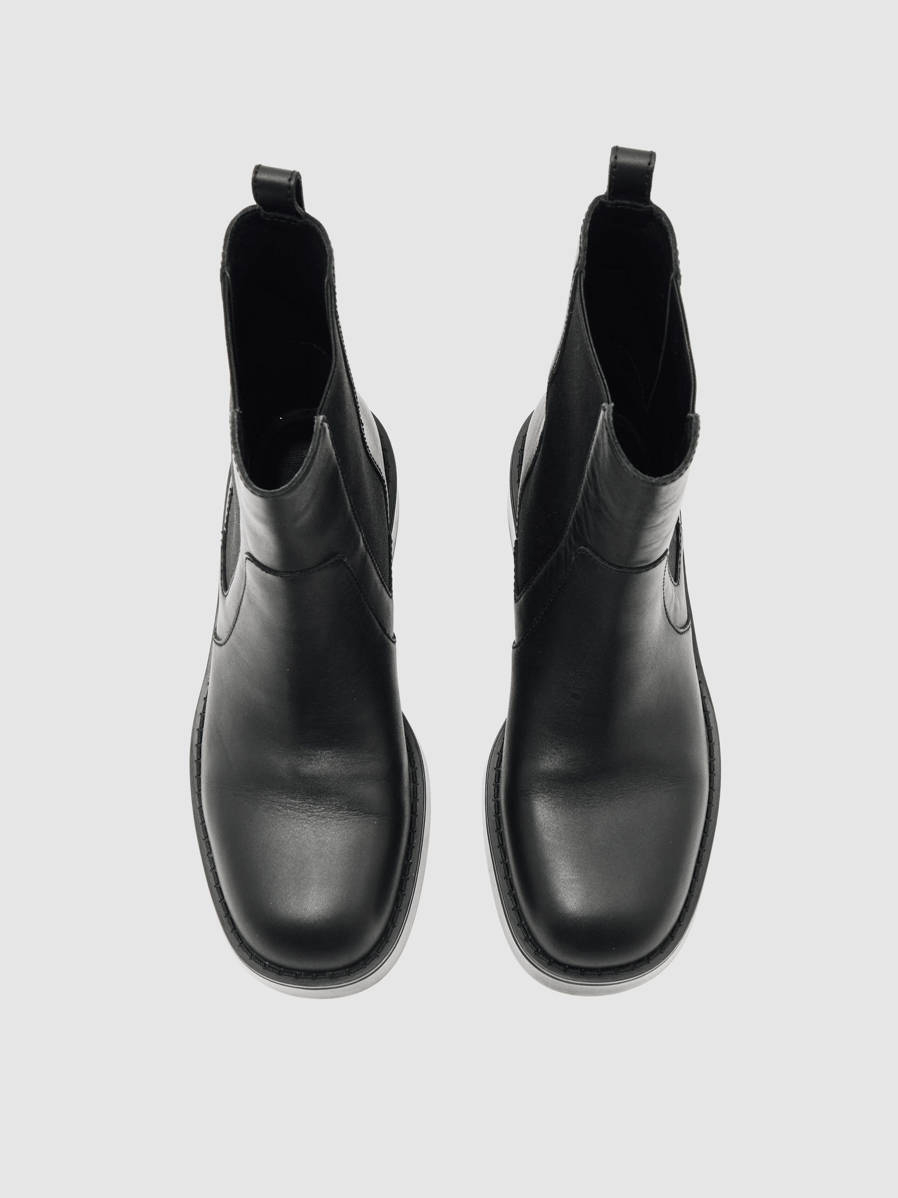 Leather Chelsea Boots in Black