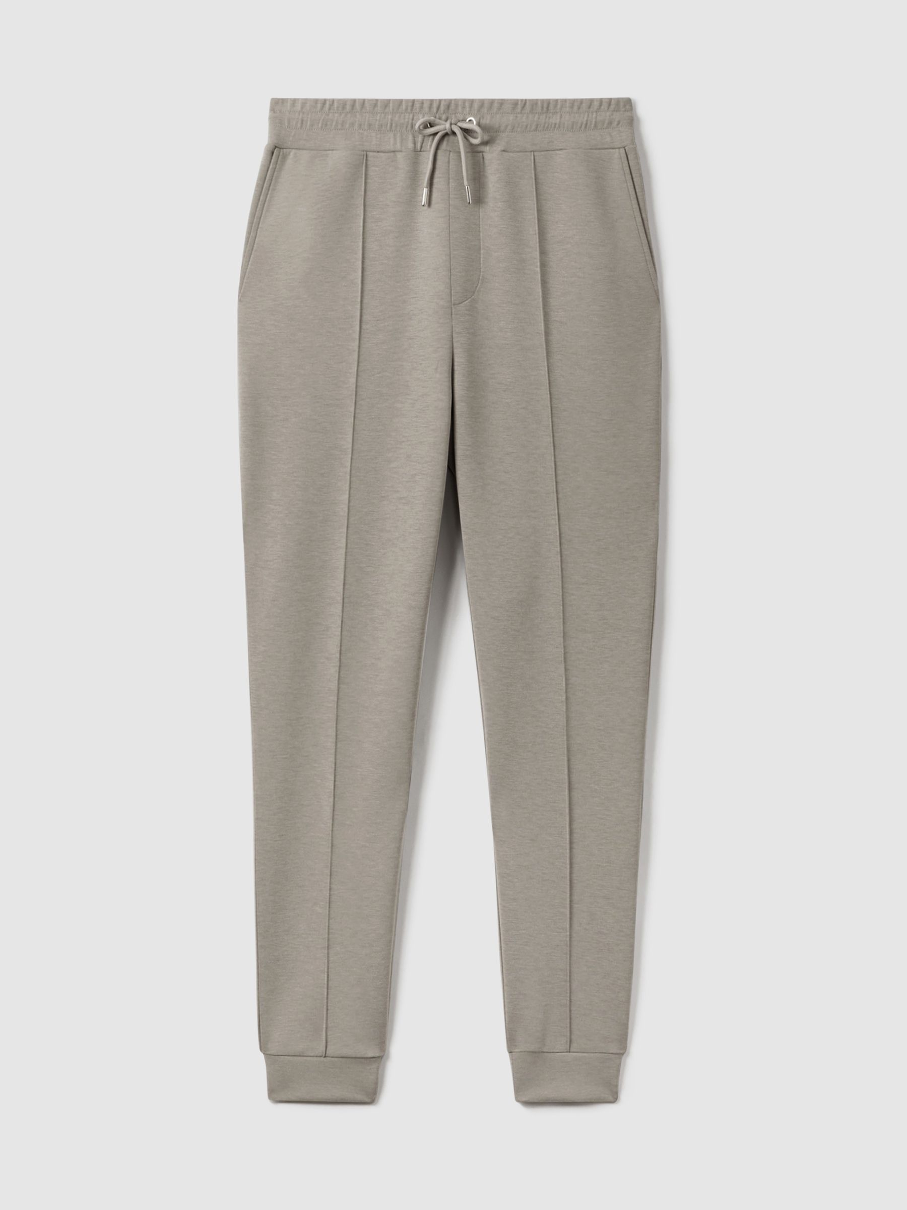 Stretch-Jersey Tailored Joggers in Taupe