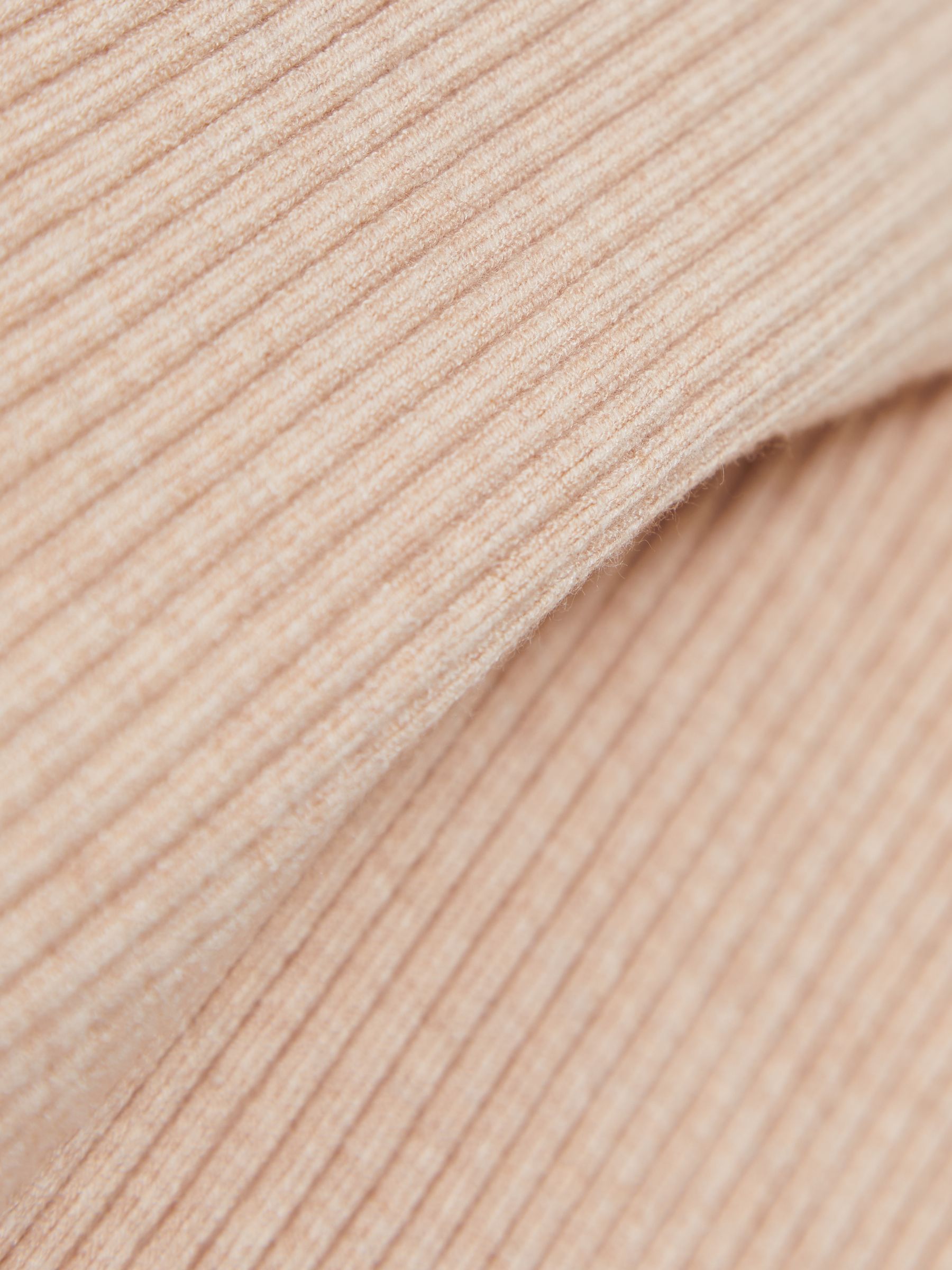 Asymmetric Draped Knitted Jumper in Oatmeal Neutral