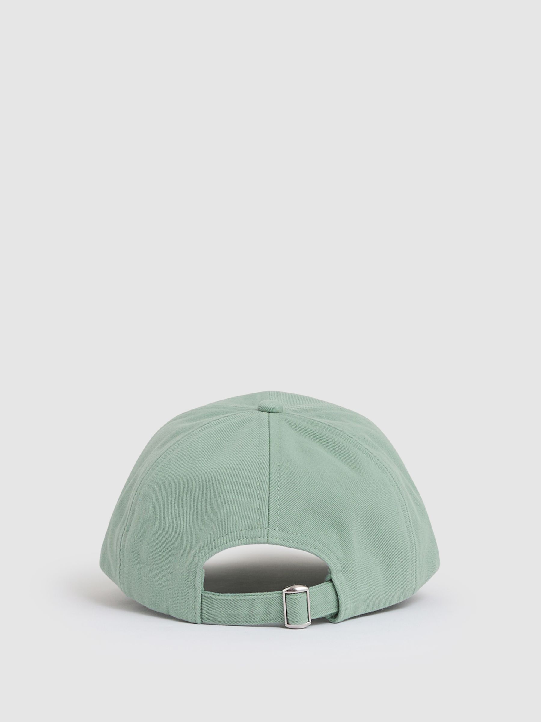 Cotton Logo-Embroidered Baseball Cap in Washed Green
