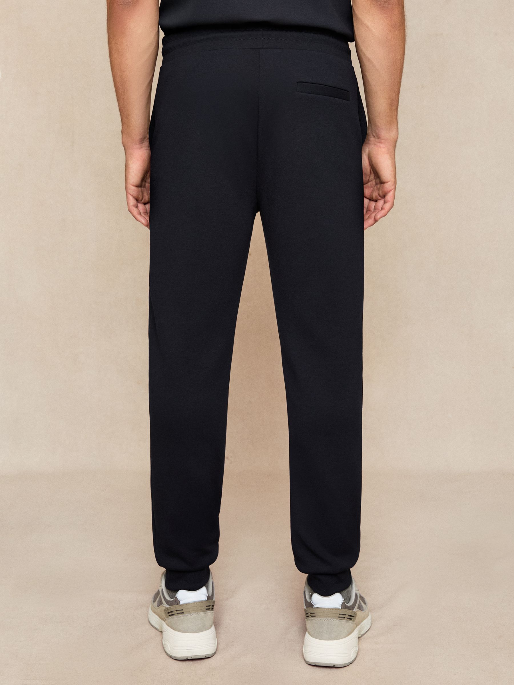 Stretch-Jersey Tailored Joggers in Navy Blue