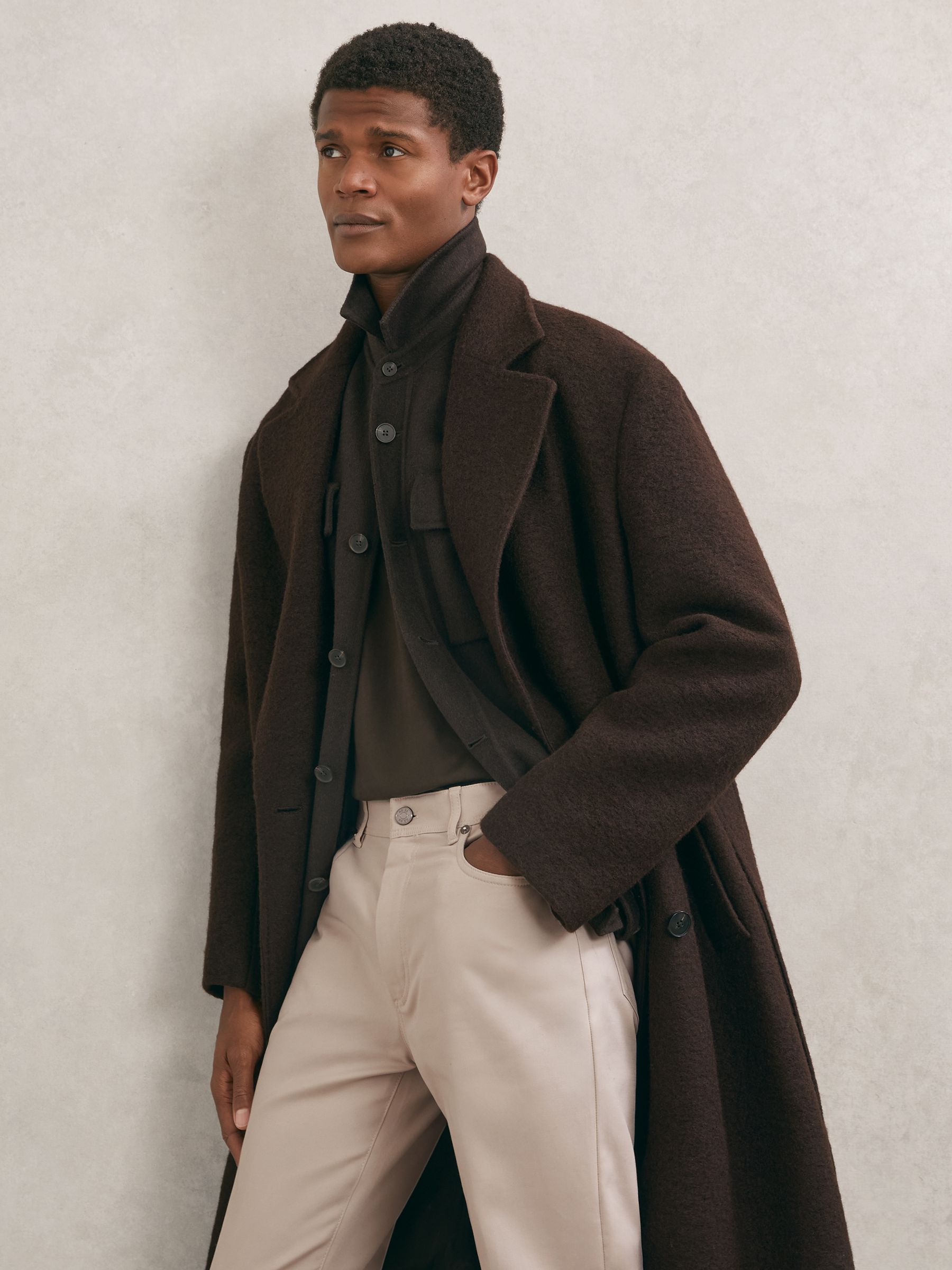 Slim-Fit Five-Pocket Trousers in Stone