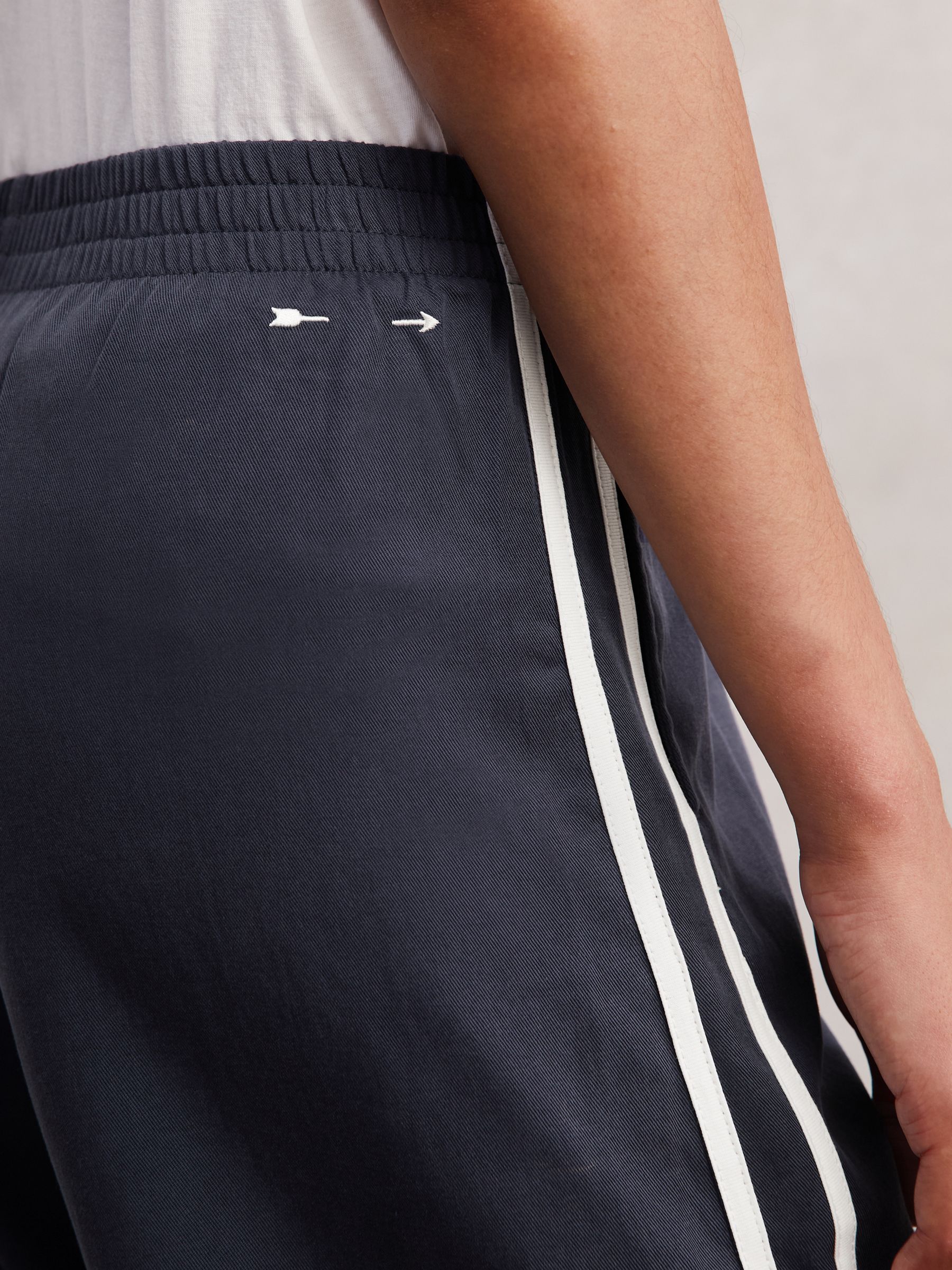 The Upside Side-Stripe Jersey Joggers in Navy