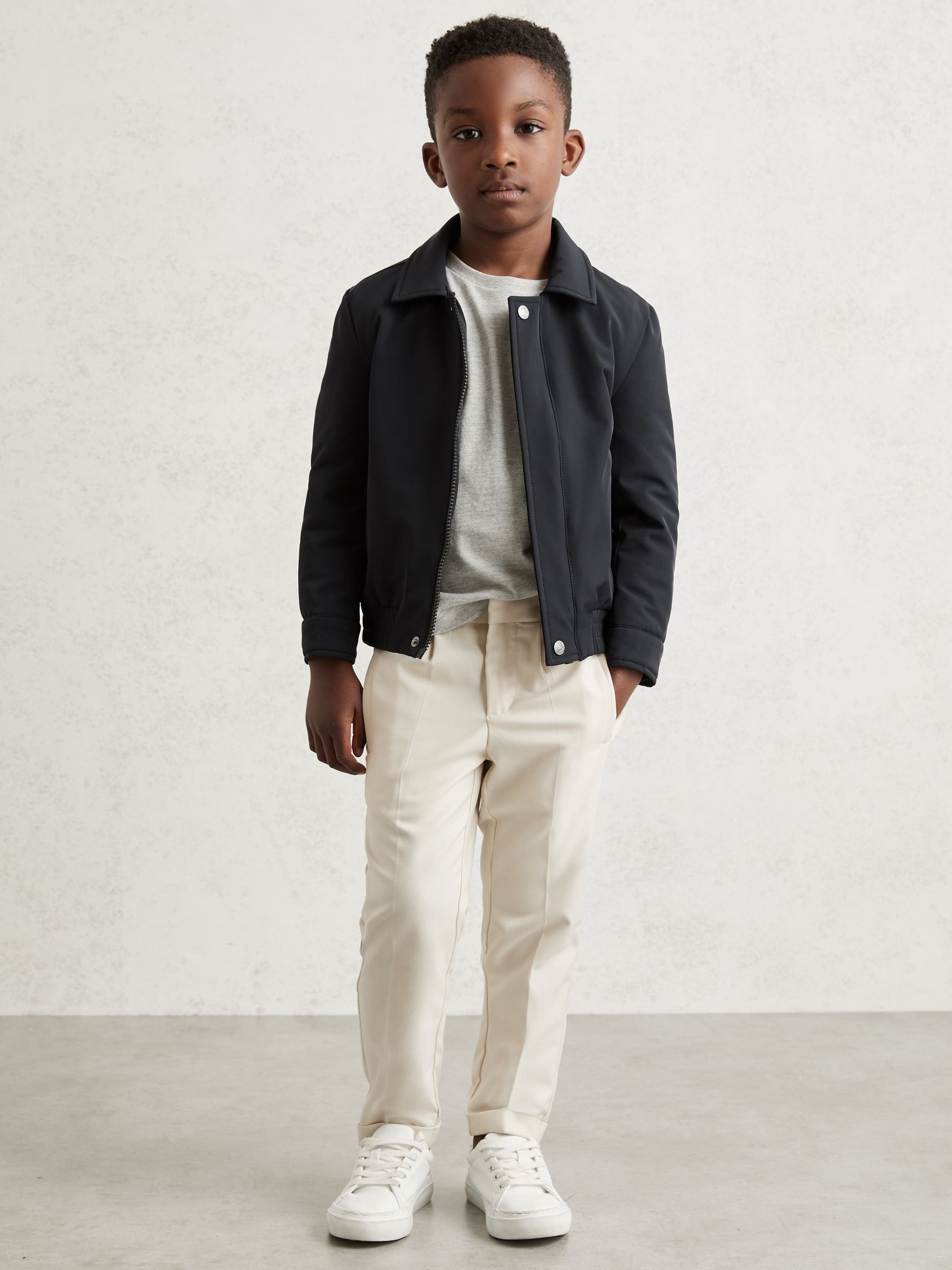 3-9 yrs Zip-Through Harrington Jacket in Blue