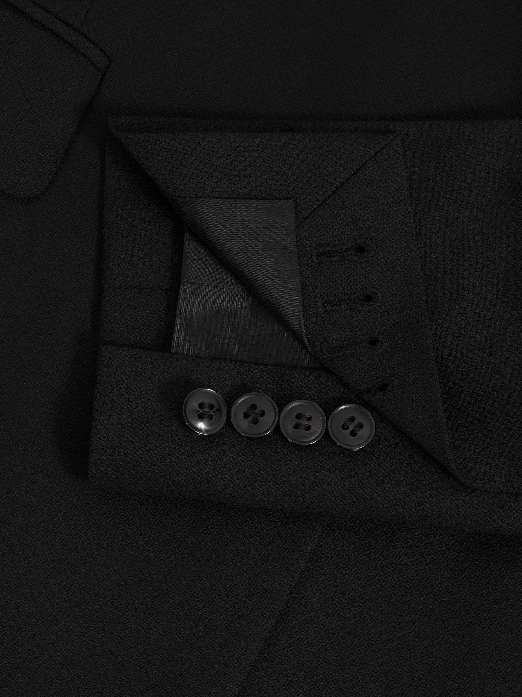 Petite Single Breasted Suit Blazer in Black