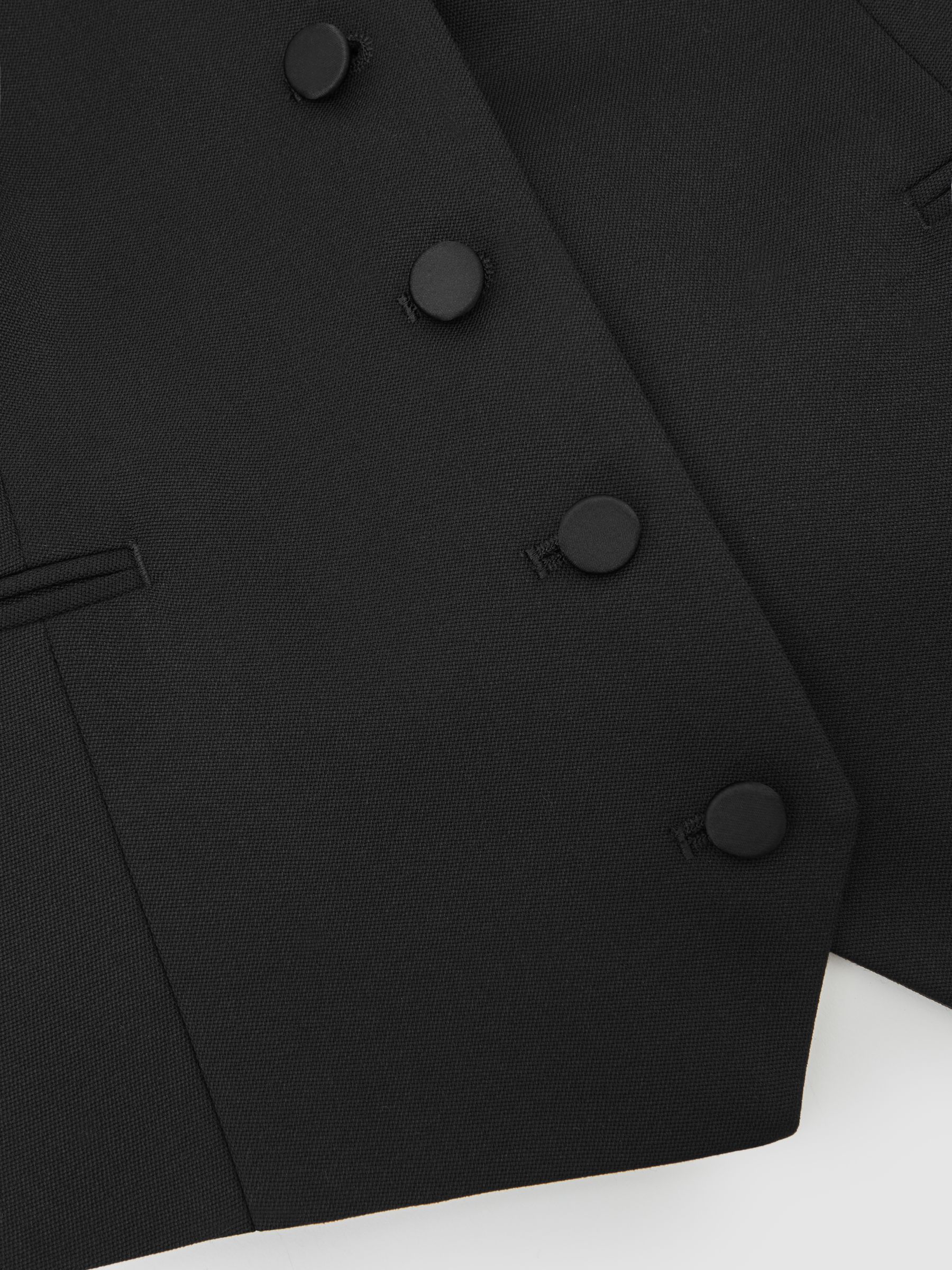 Atelier Wool-Blend Tuxedo Waistcoat in Black