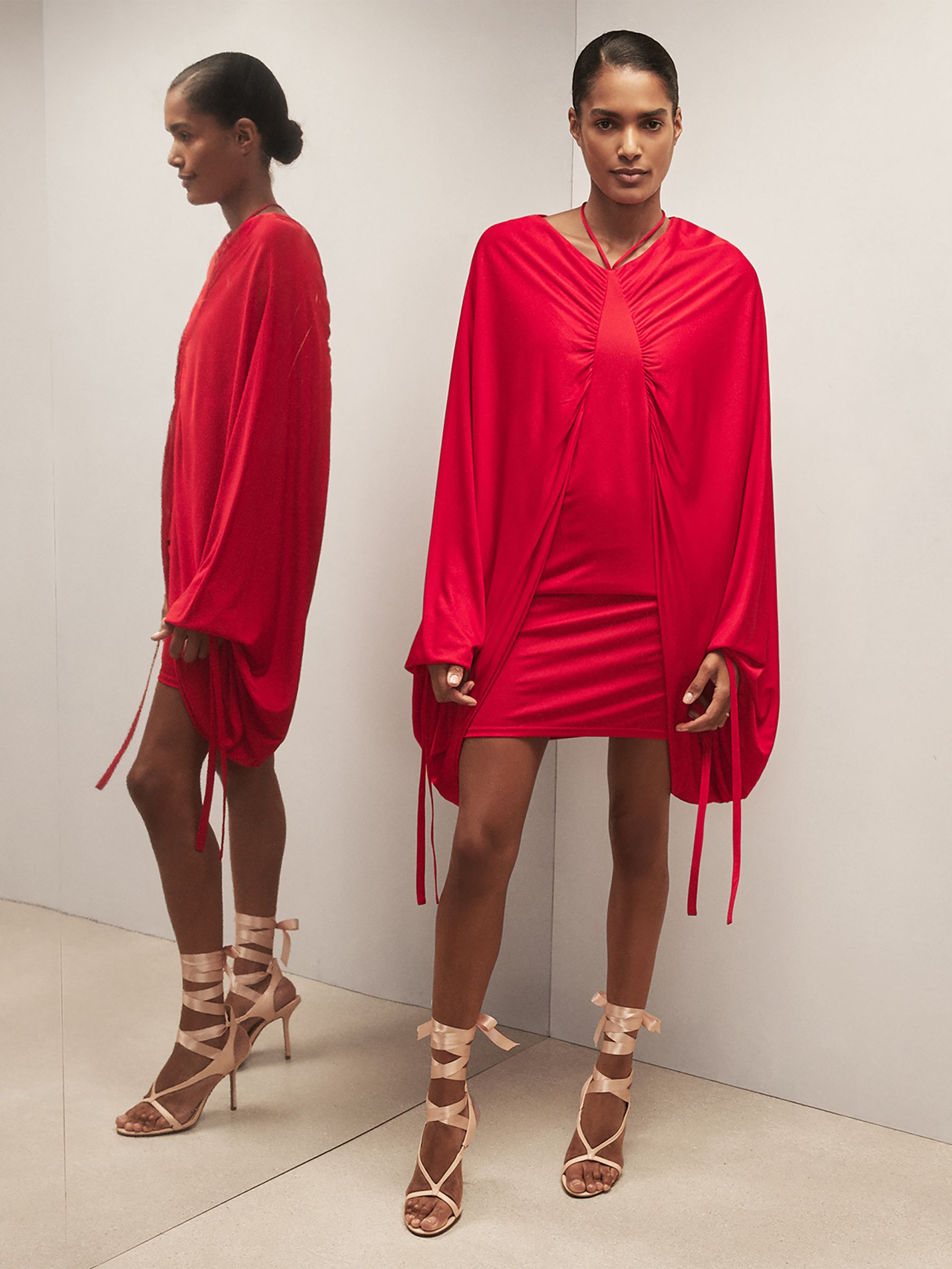 Reiss | Royal Ballet Batwing Dress in Red