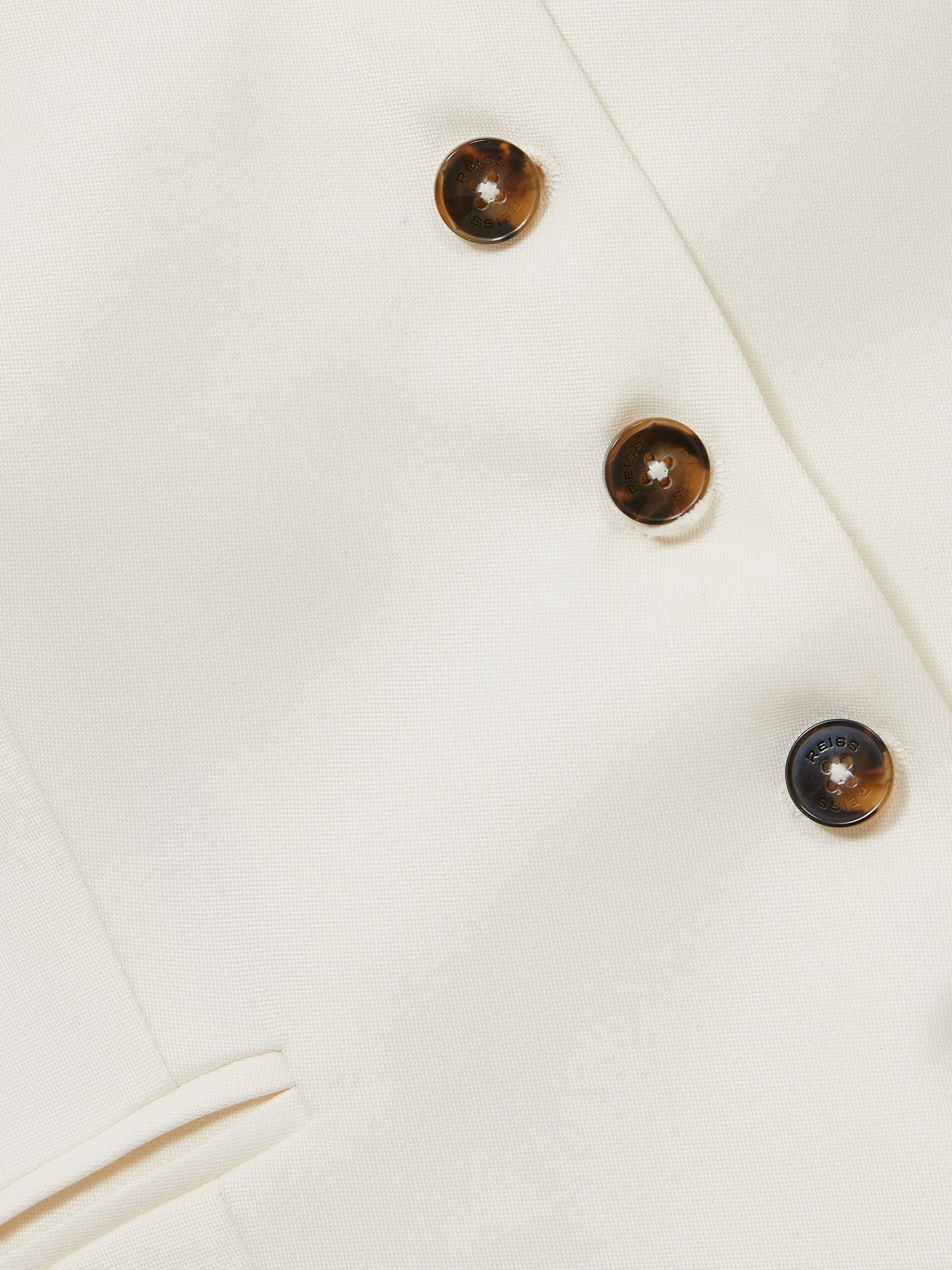 Single Breasted Tailored Waistcoat in Cream